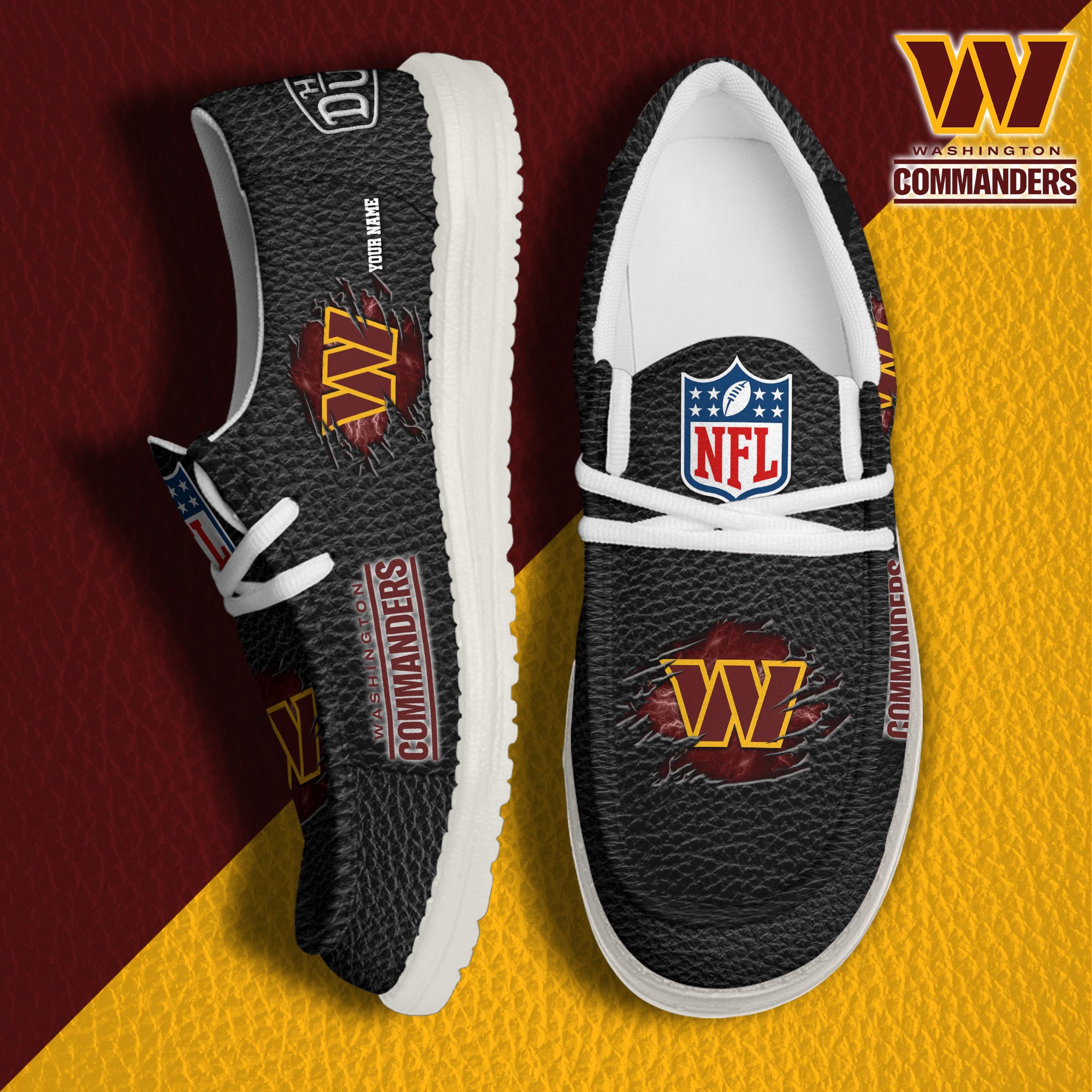 Washington Commanders Personalized Hey Dude Shoes For Men And Women ST8740