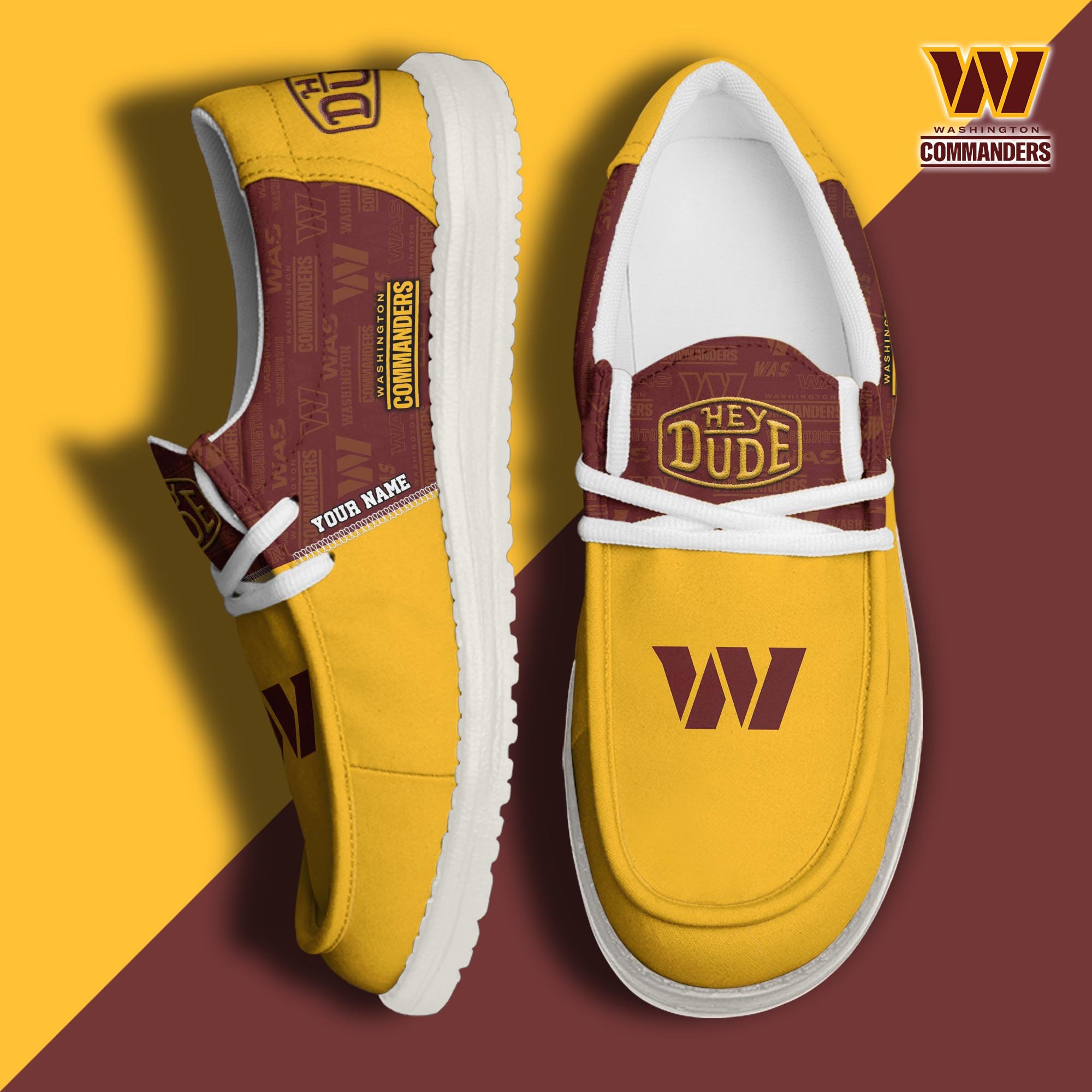 Washington Commanders Personalized Hey Dude Shoes For Men And Women ST8770