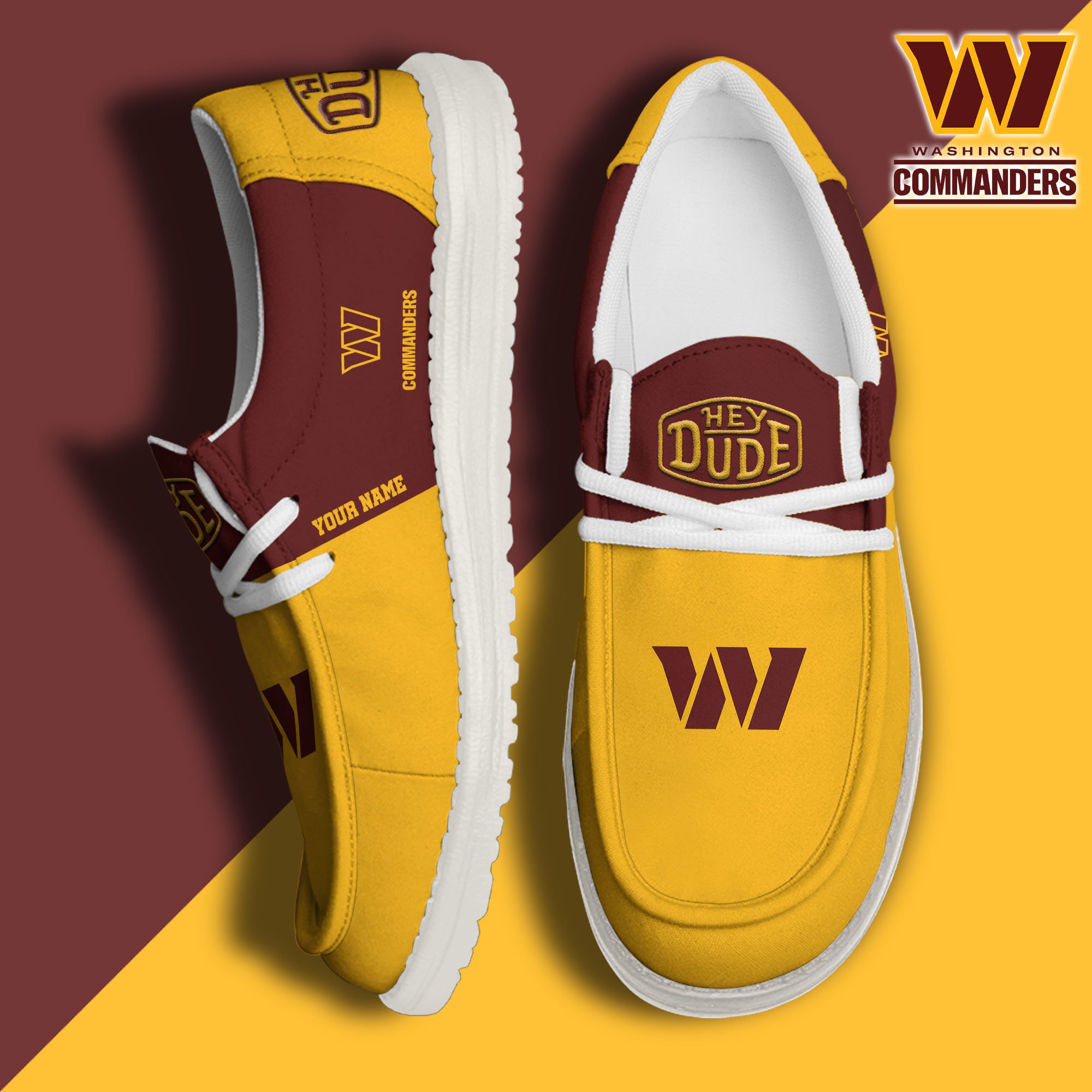 Washington Commanders Personalized Hey Dude Shoes For Men And Women ST8796