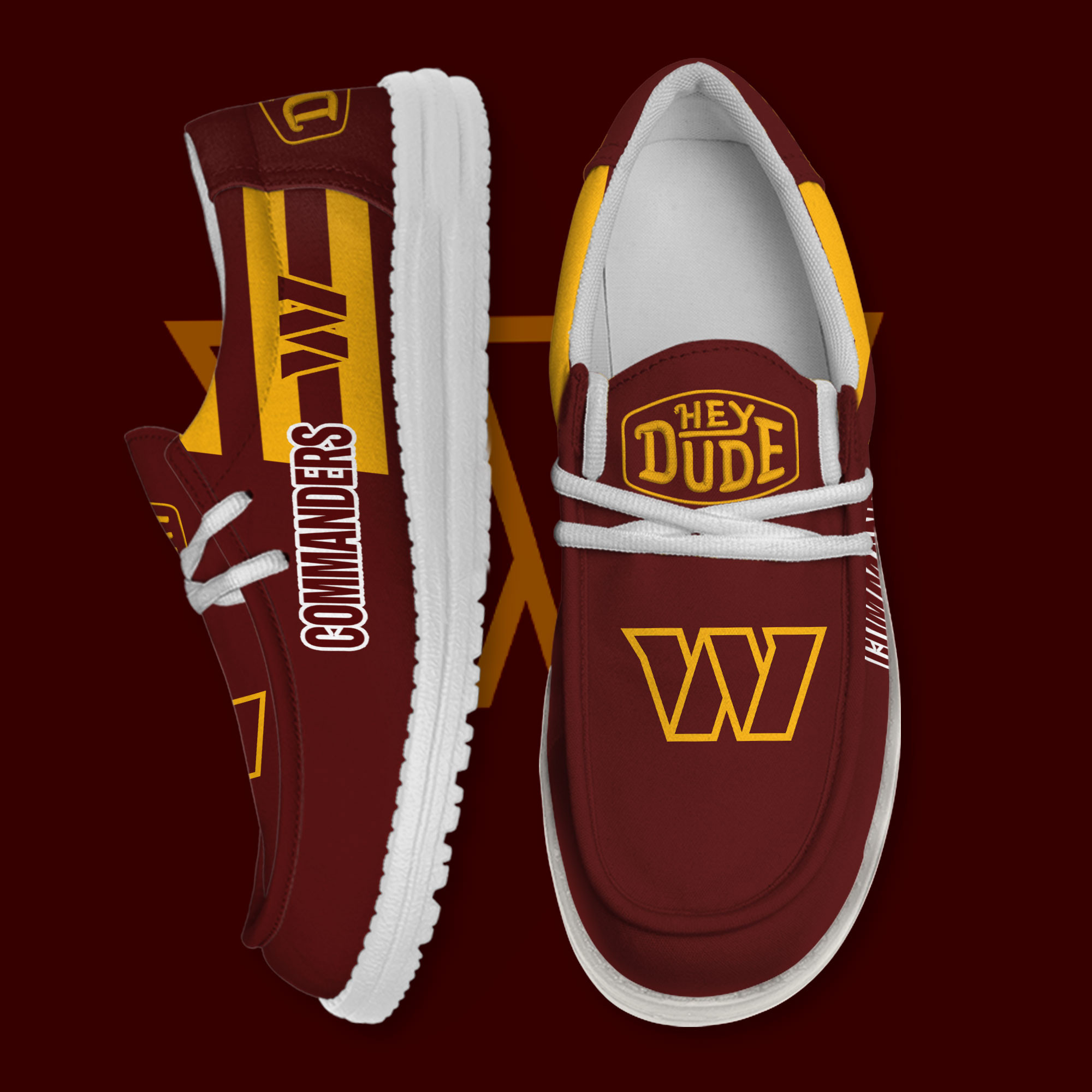 Washington Commanders Personalized Hey Dude Shoes For Men And Women ST9899