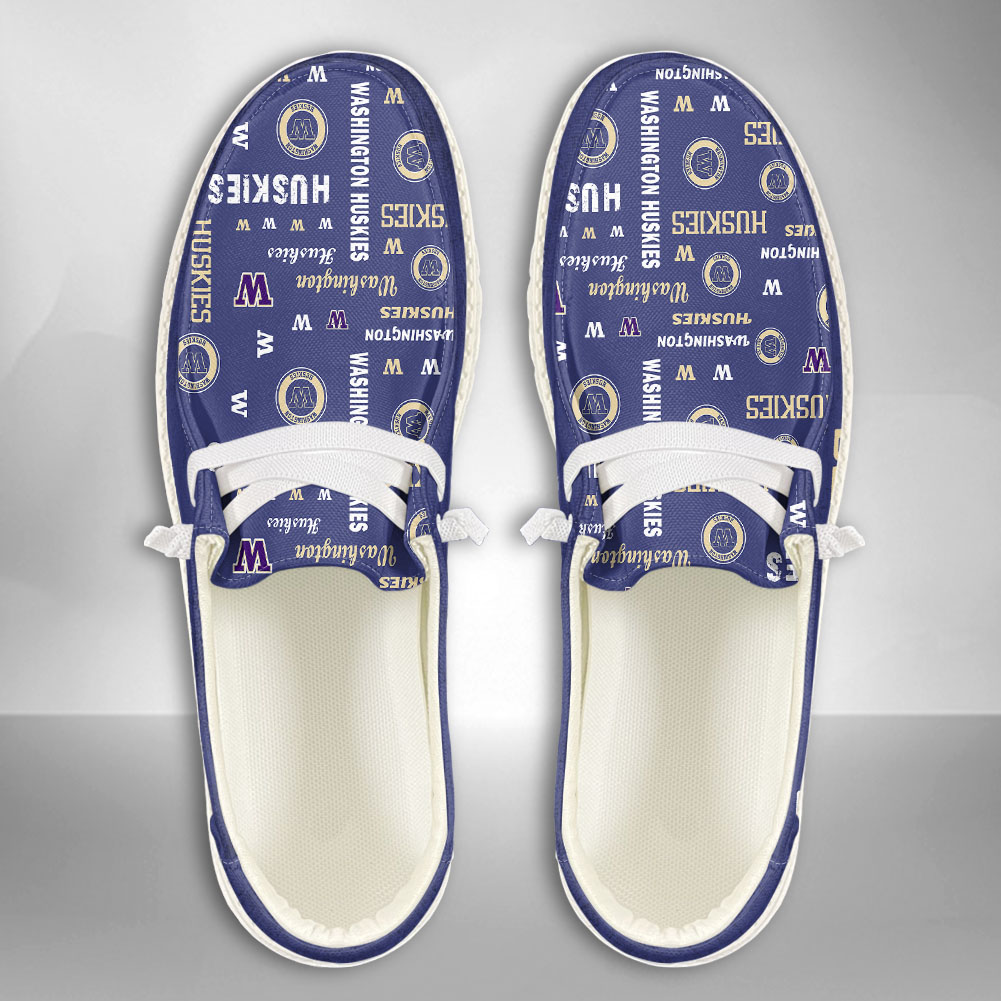 Washington Huskies NCAA Personalized Hey Dude Shoes For Men And Women ST12082