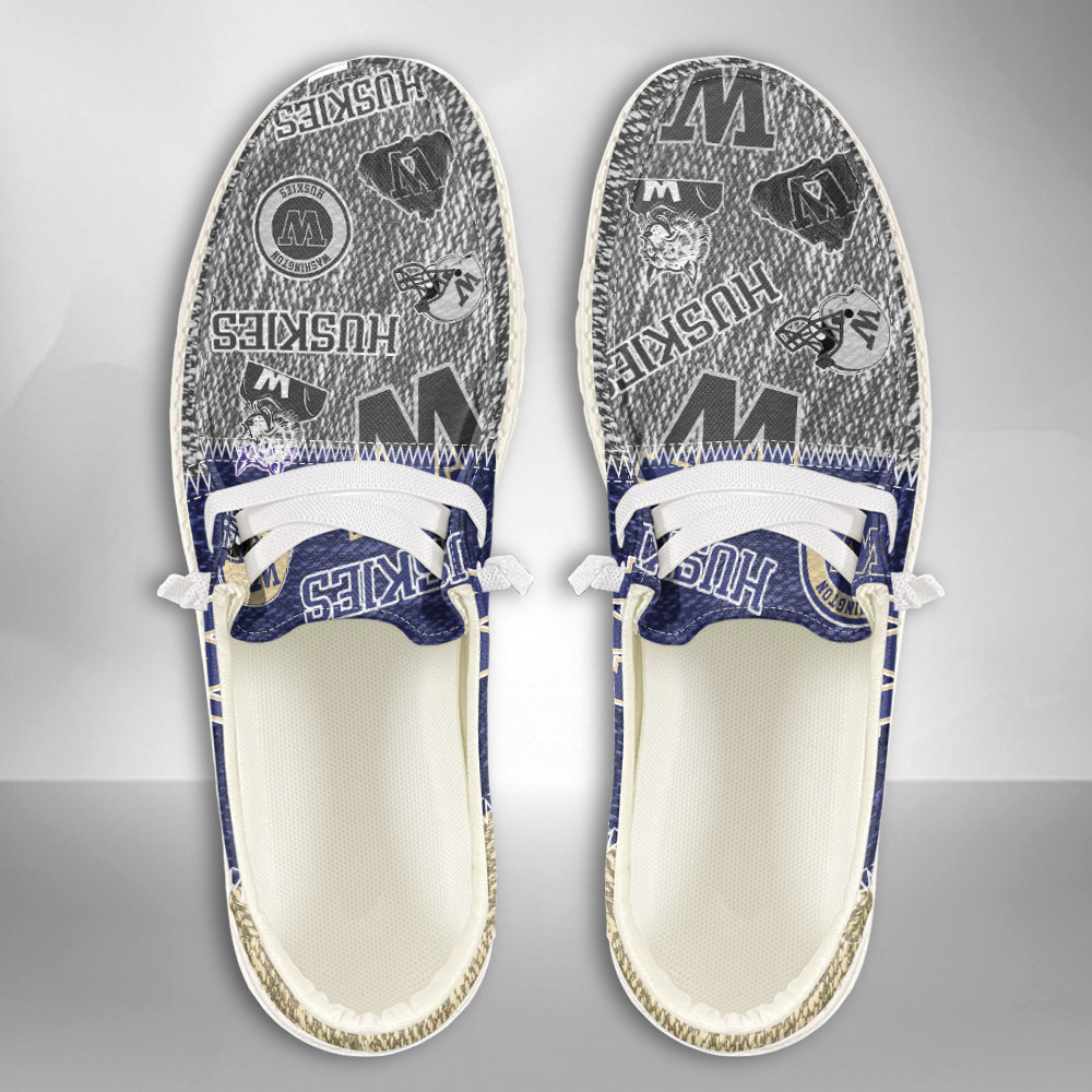 Washington Huskies NCAA Personalized Hey Dude Shoes For Men And Women ST12745