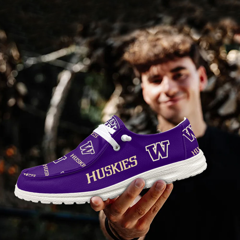Washington Huskies NCAA Personalized Hey Dude Shoes For Men And Women ST13107