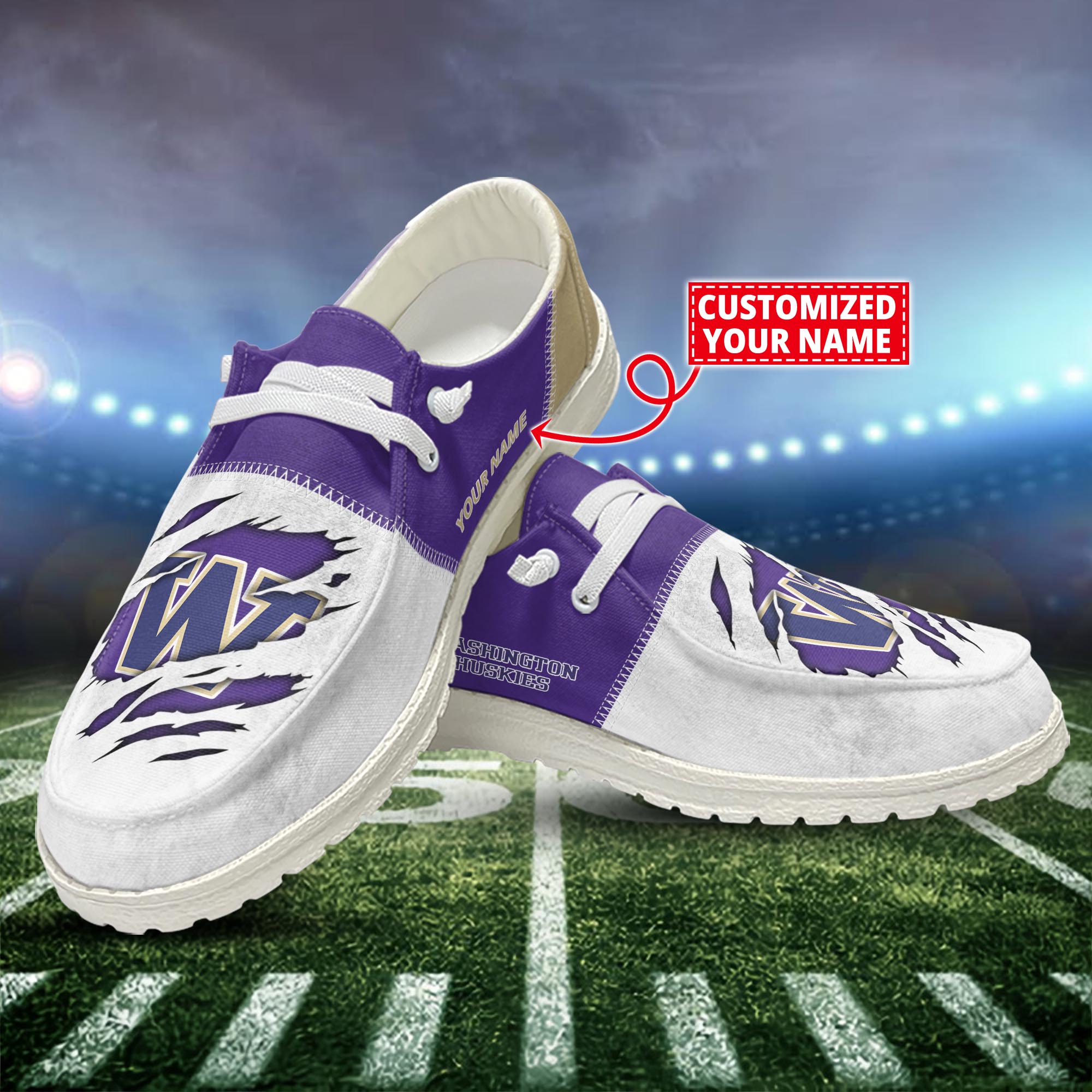 Washington Huskies Personalized Hey Dude Shoes For Men And Women ST12050