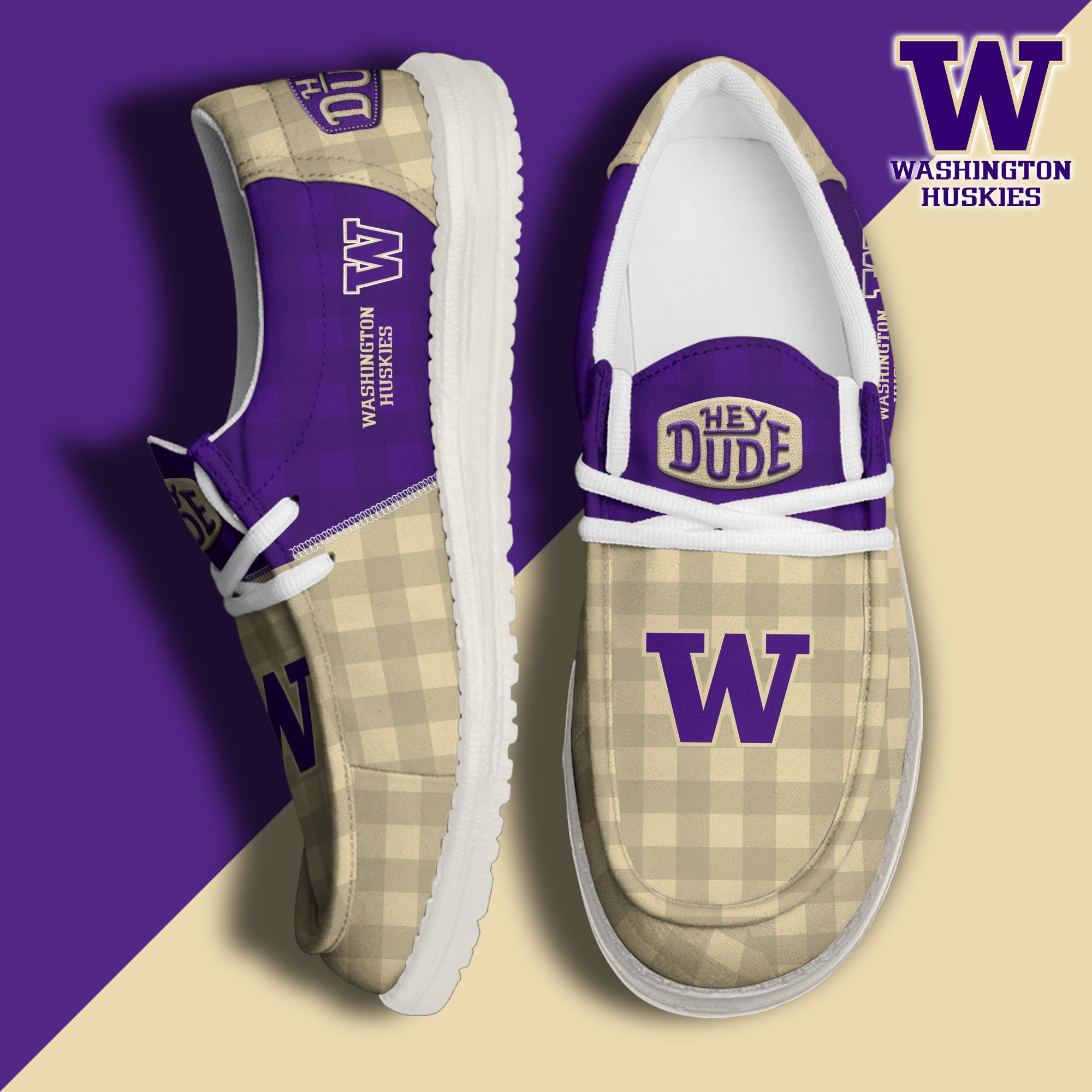 Washington Huskies Personalized Hey Dude Shoes For Men And Women ST6613