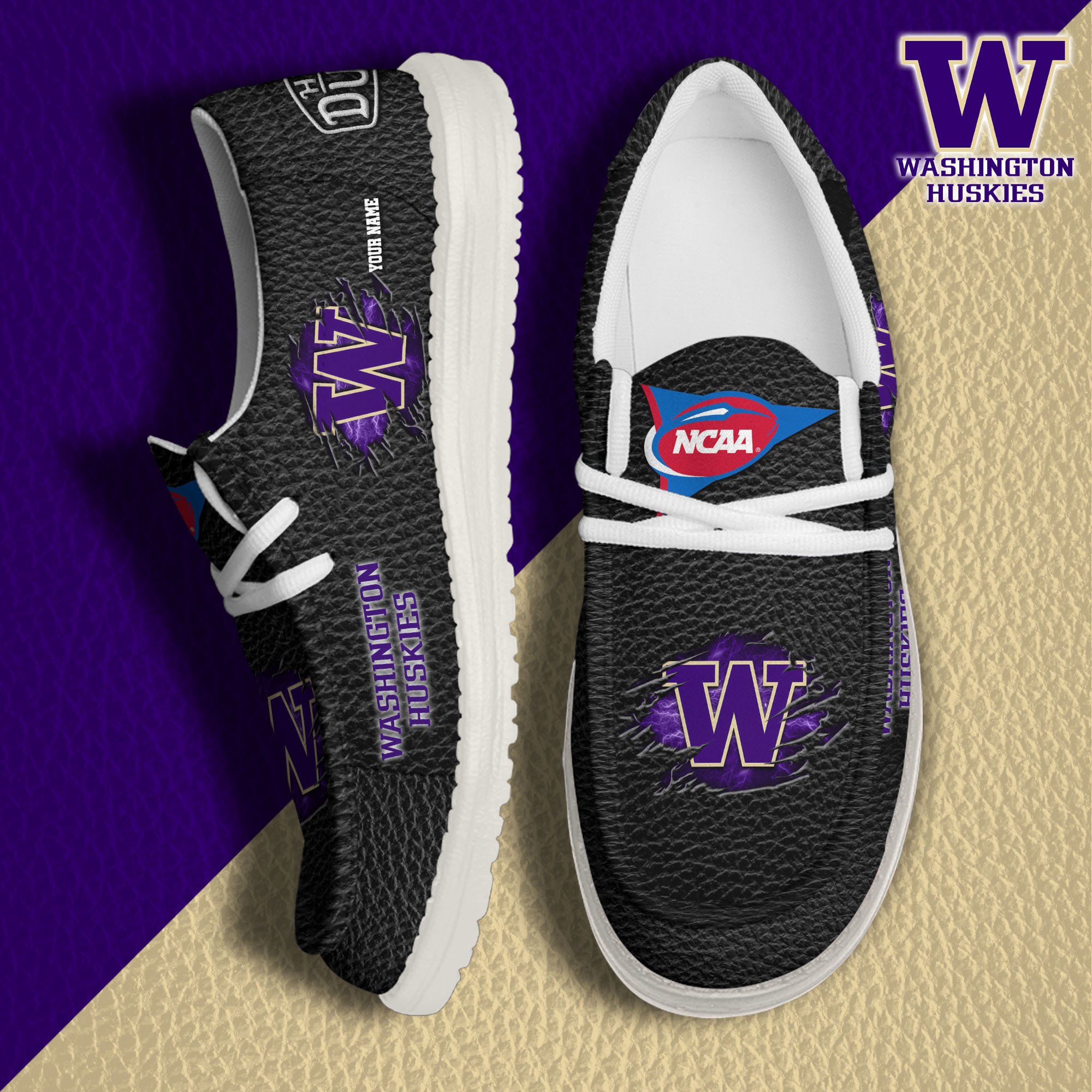 Washington Huskies Personalized Hey Dude Shoes For Men And Women ST6823