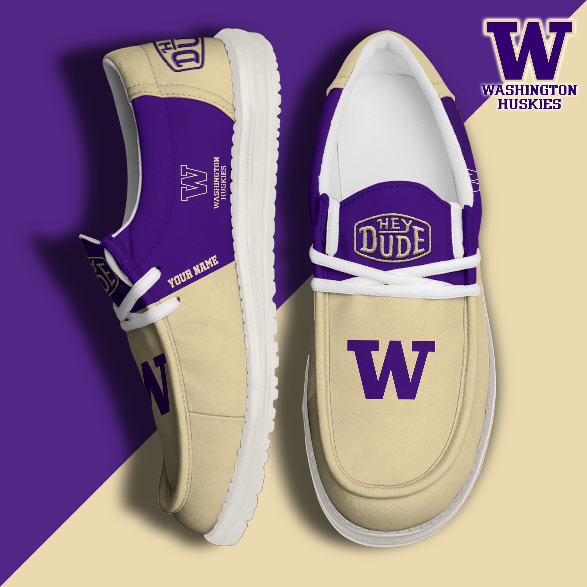 Washington Huskies Personalized Hey Dude Shoes For Men And Women ST6920
