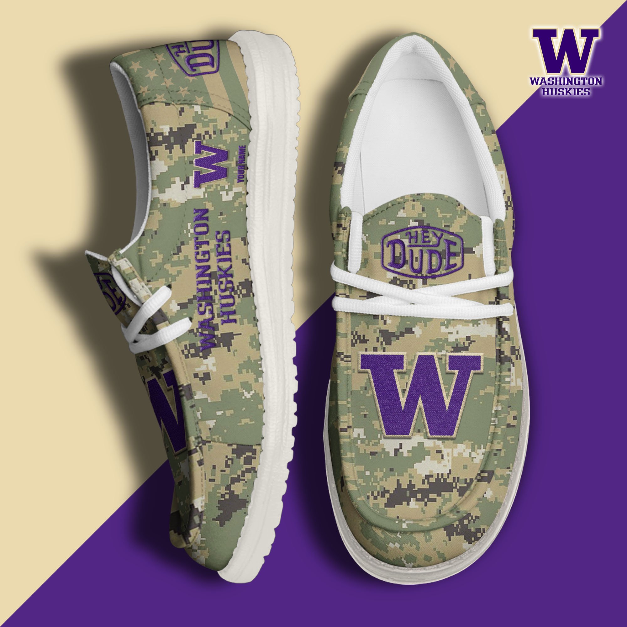 Washington Huskies Personalized Hey Dude Shoes For Men And Women ST7578