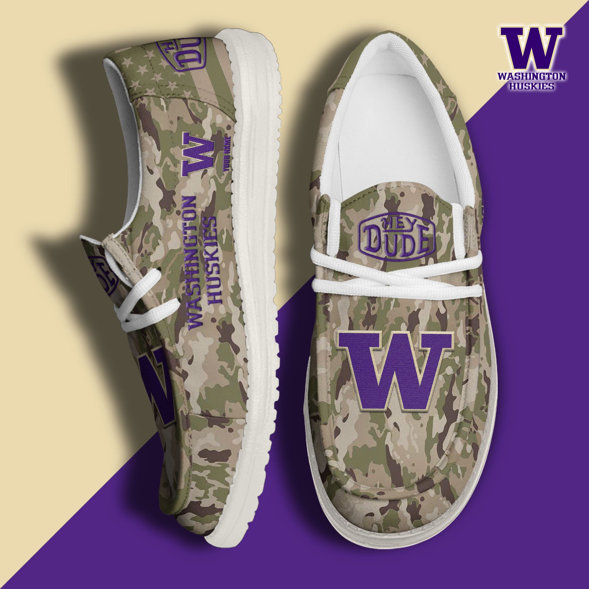 Washington Huskies Personalized Hey Dude Shoes For Men And Women ST7811