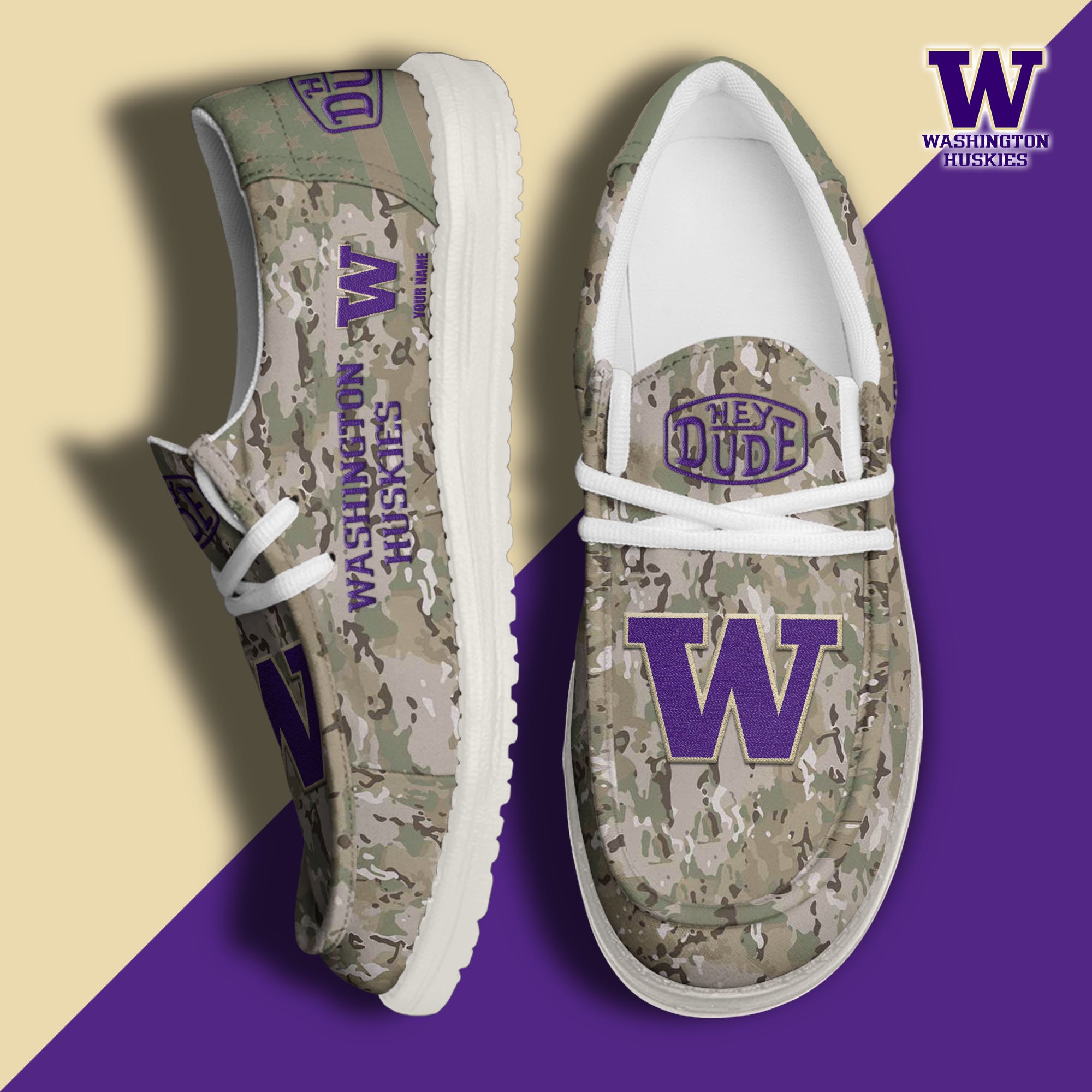 Washington Huskies Personalized Hey Dude Shoes For Men And Women ST7945