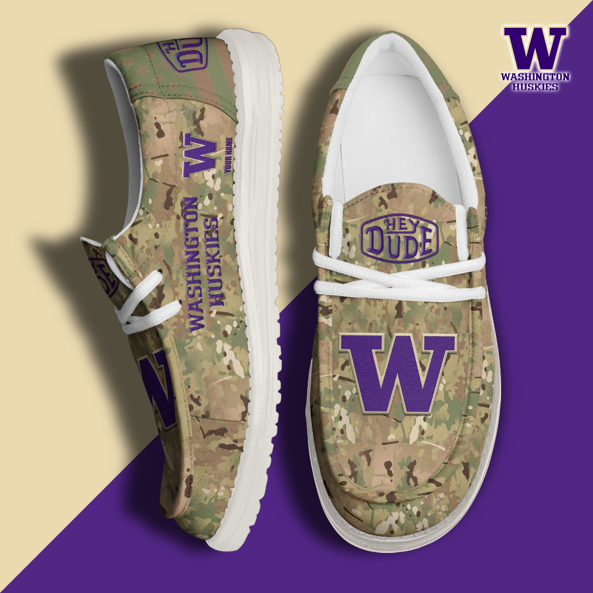 Washington Huskies Personalized Hey Dude Shoes For Men And Women ST8117