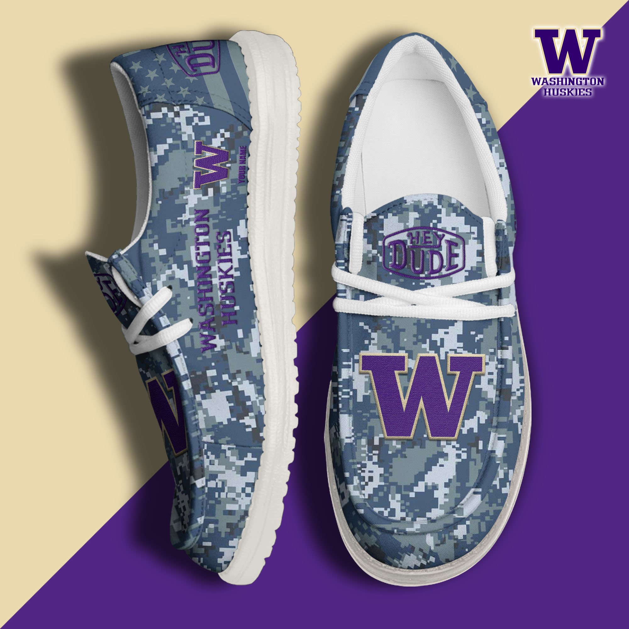 Washington Huskies Personalized Hey Dude Shoes For Men And Women ST8203