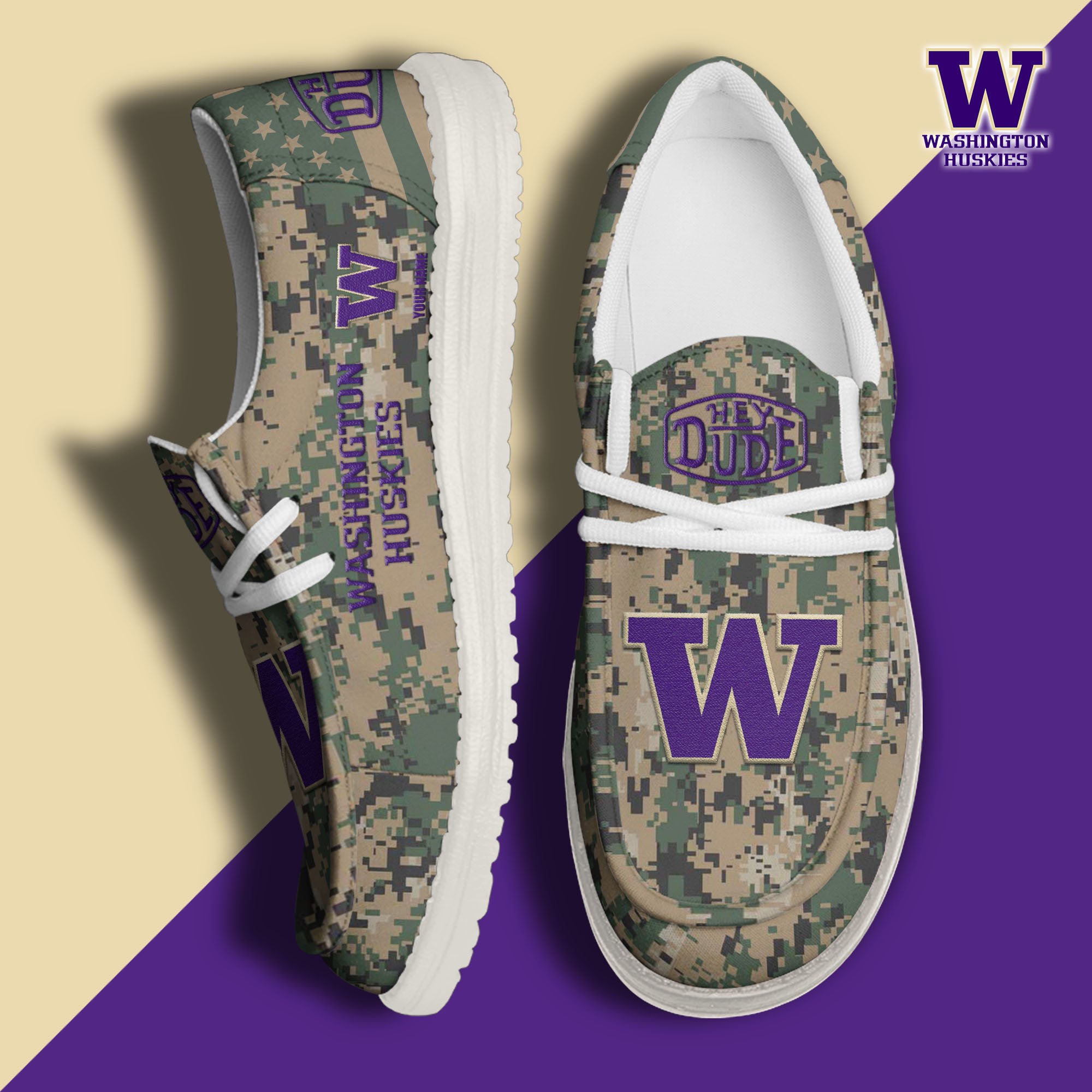 Washington Huskies Personalized Hey Dude Shoes For Men And Women ST8381
