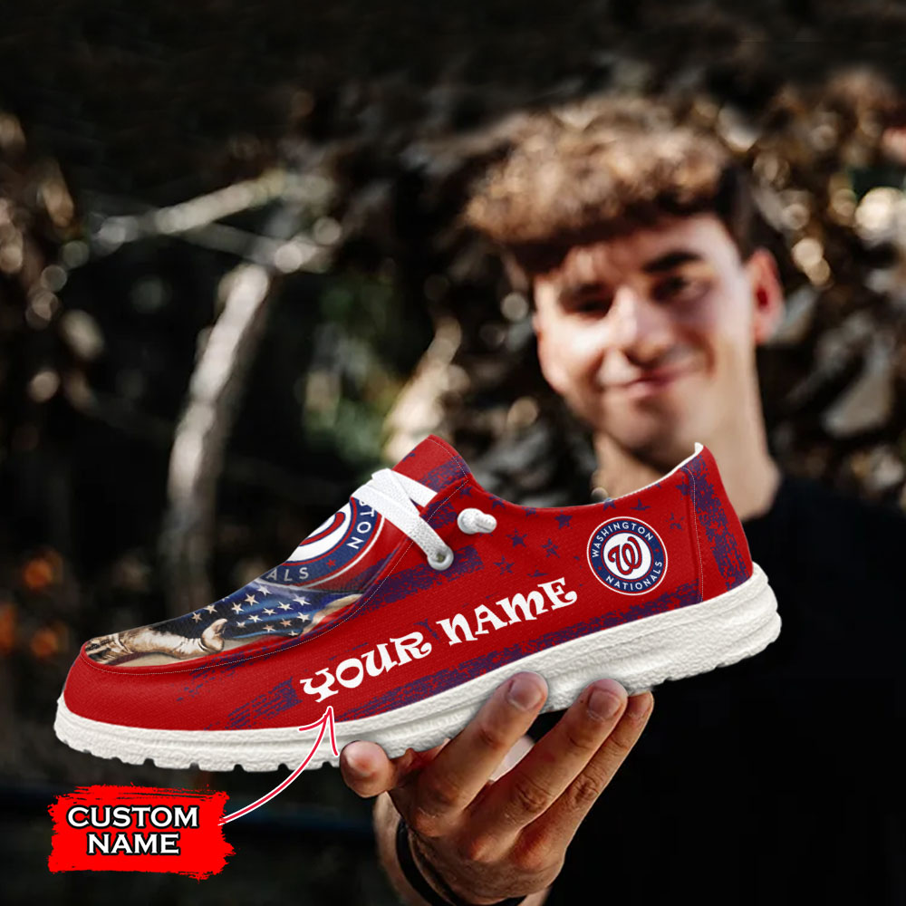 Washington Nationals MLB Personalized Hey Dude Shoes For Men And Women ST5840