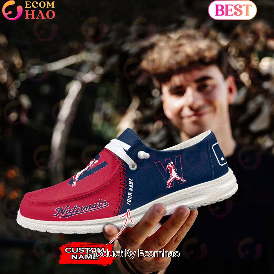 Washington Nationals Personalized Hey Dude Shoes For Men And Women ST4354