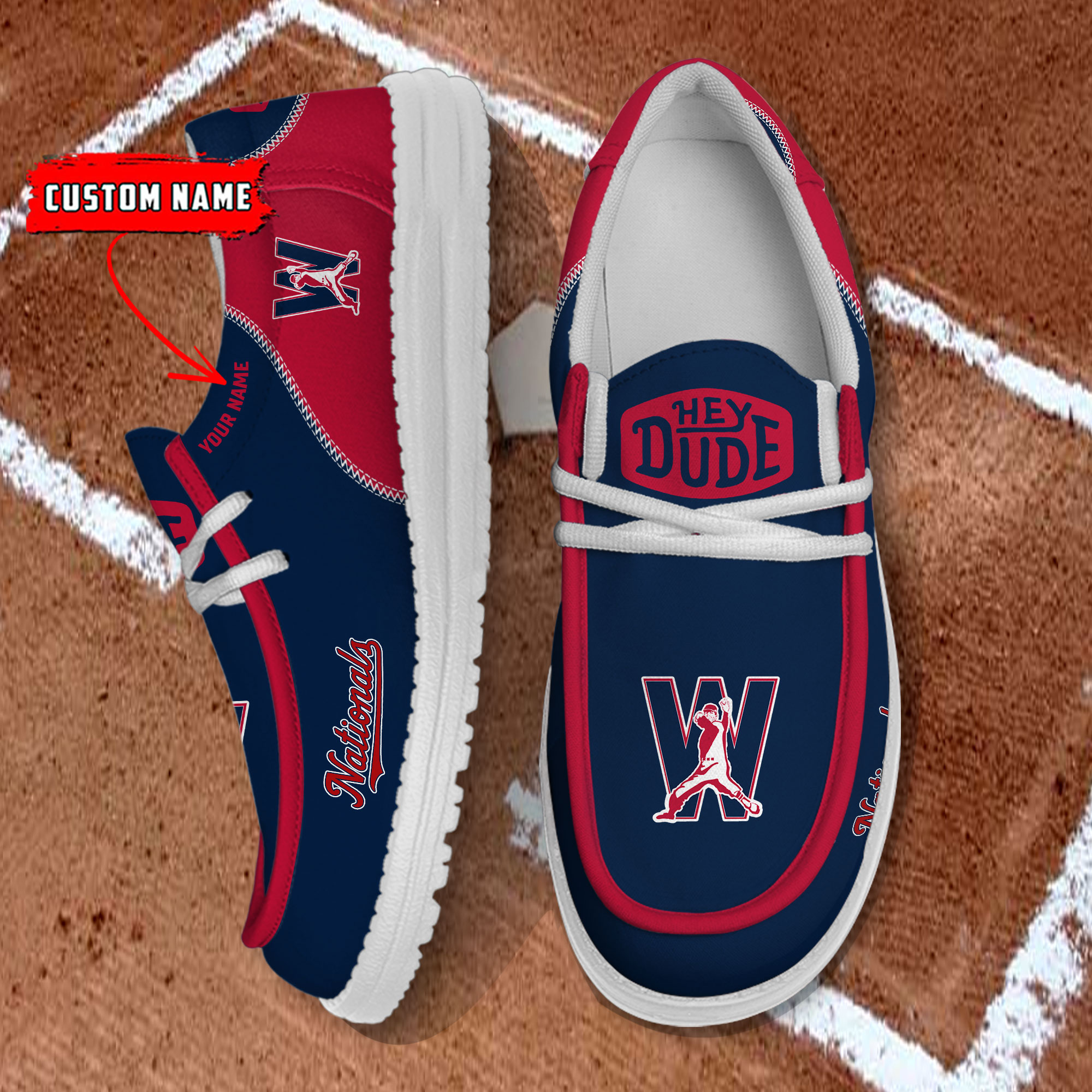 Washington Nationals Personalized Hey Dude Shoes For Men And Women ST9822