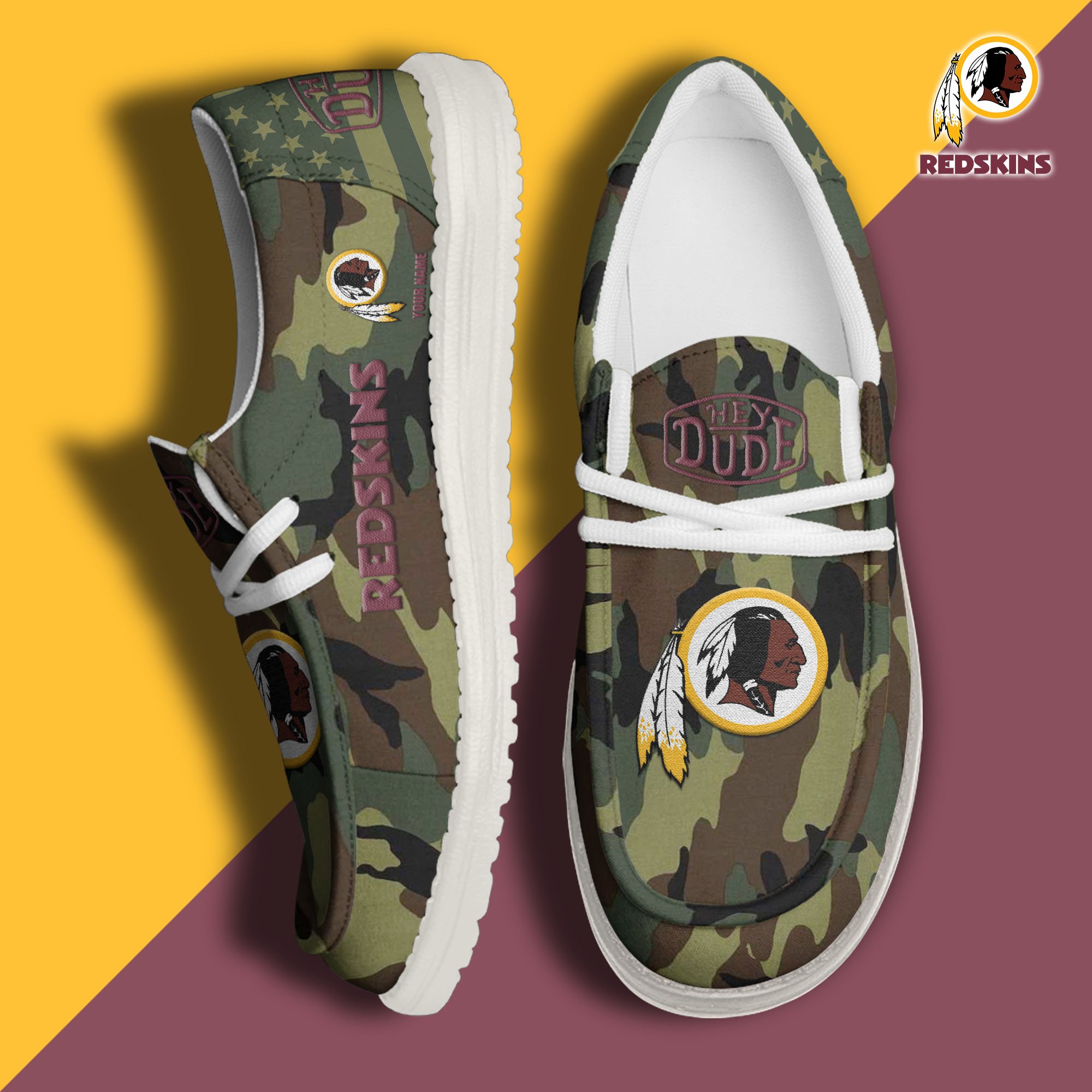 Washington Redskins Personalized Hey Dude Shoes For Men And Women ST8087