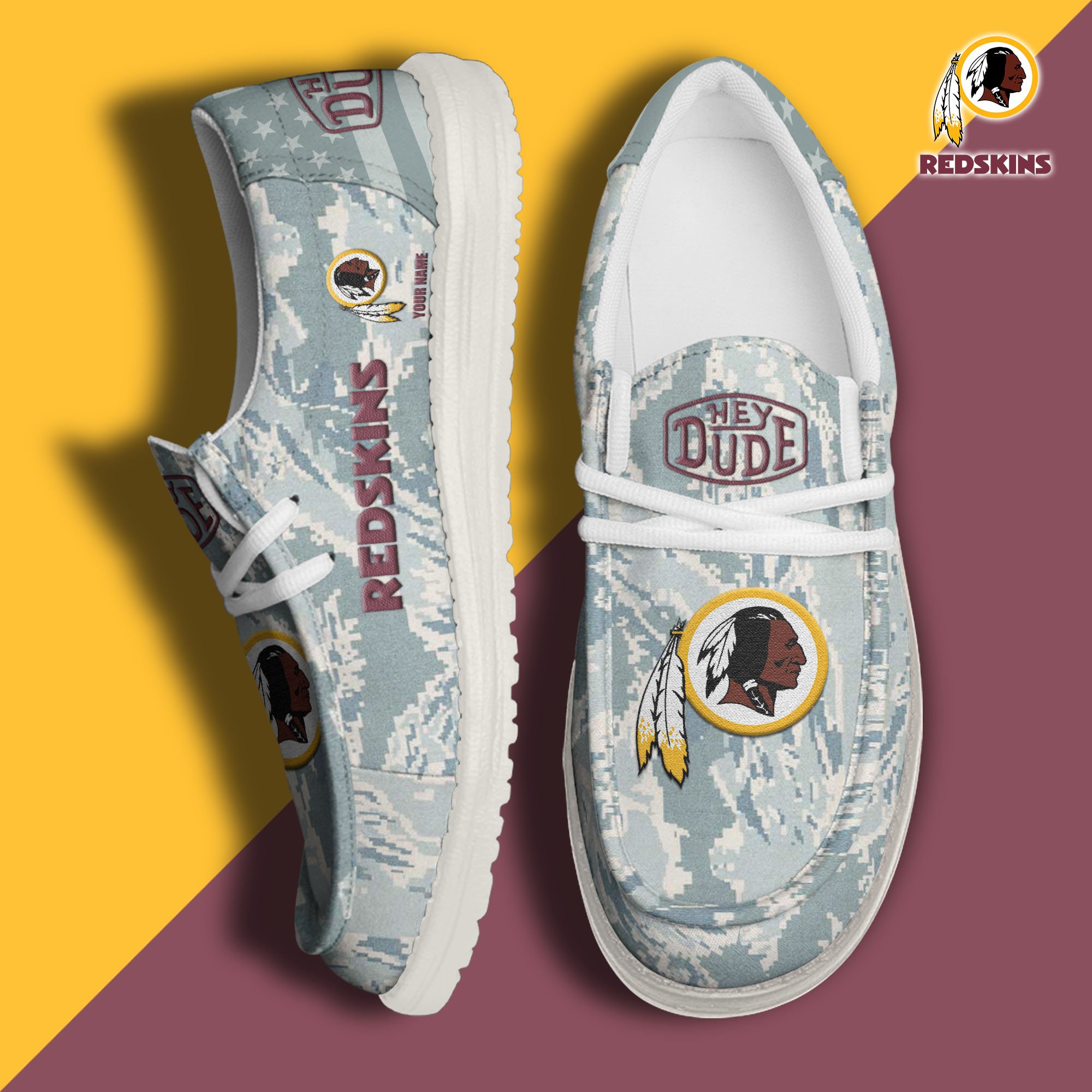 Washington Redskins Personalized Hey Dude Shoes For Men And Women ST8352