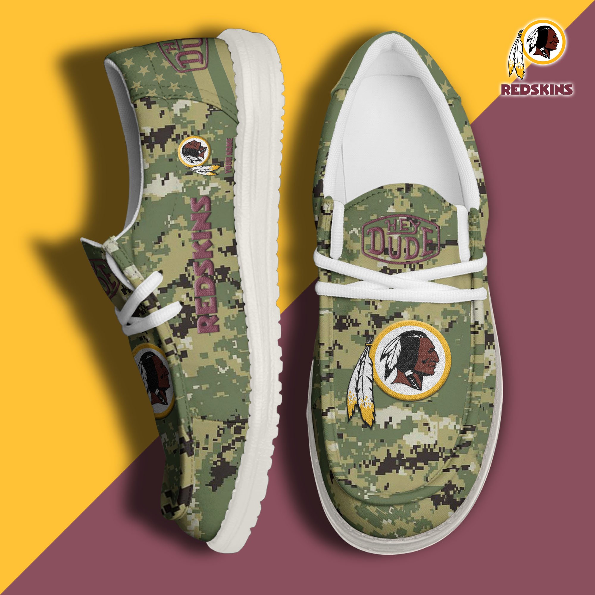 Washington Redskins Personalized Hey Dude Shoes For Men And Women ST8542