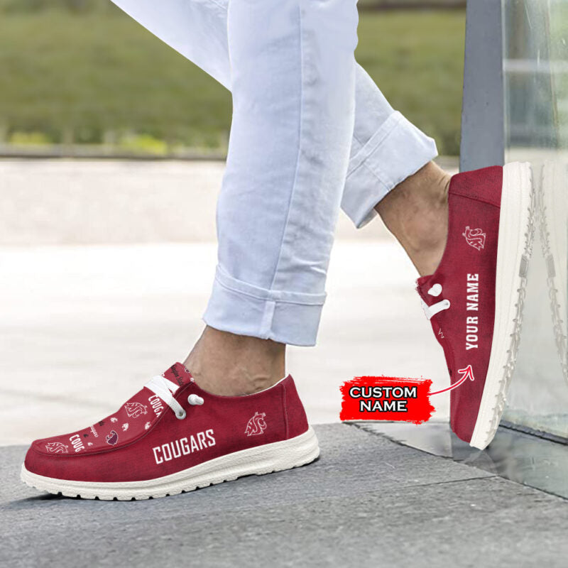 Washington State Cougars NCAA Personalized Hey Dude Shoes For Men And Women ST13557
