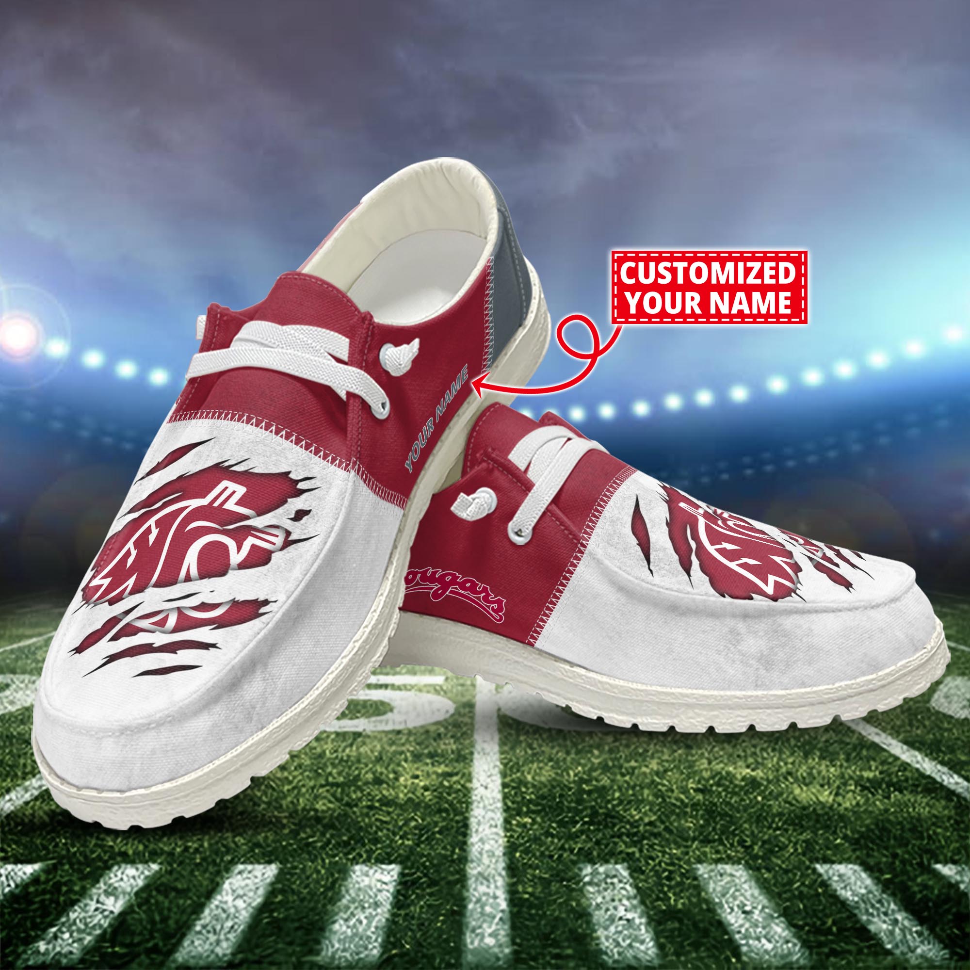 Washington State Cougars Personalized Hey Dude Shoes For Men And Women ST15173