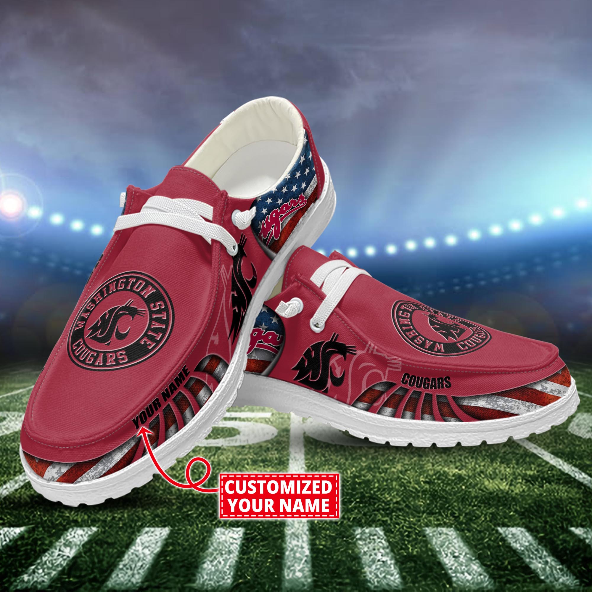 Washington State Cougars Personalized Hey Dude Shoes For Men And Women ST15777