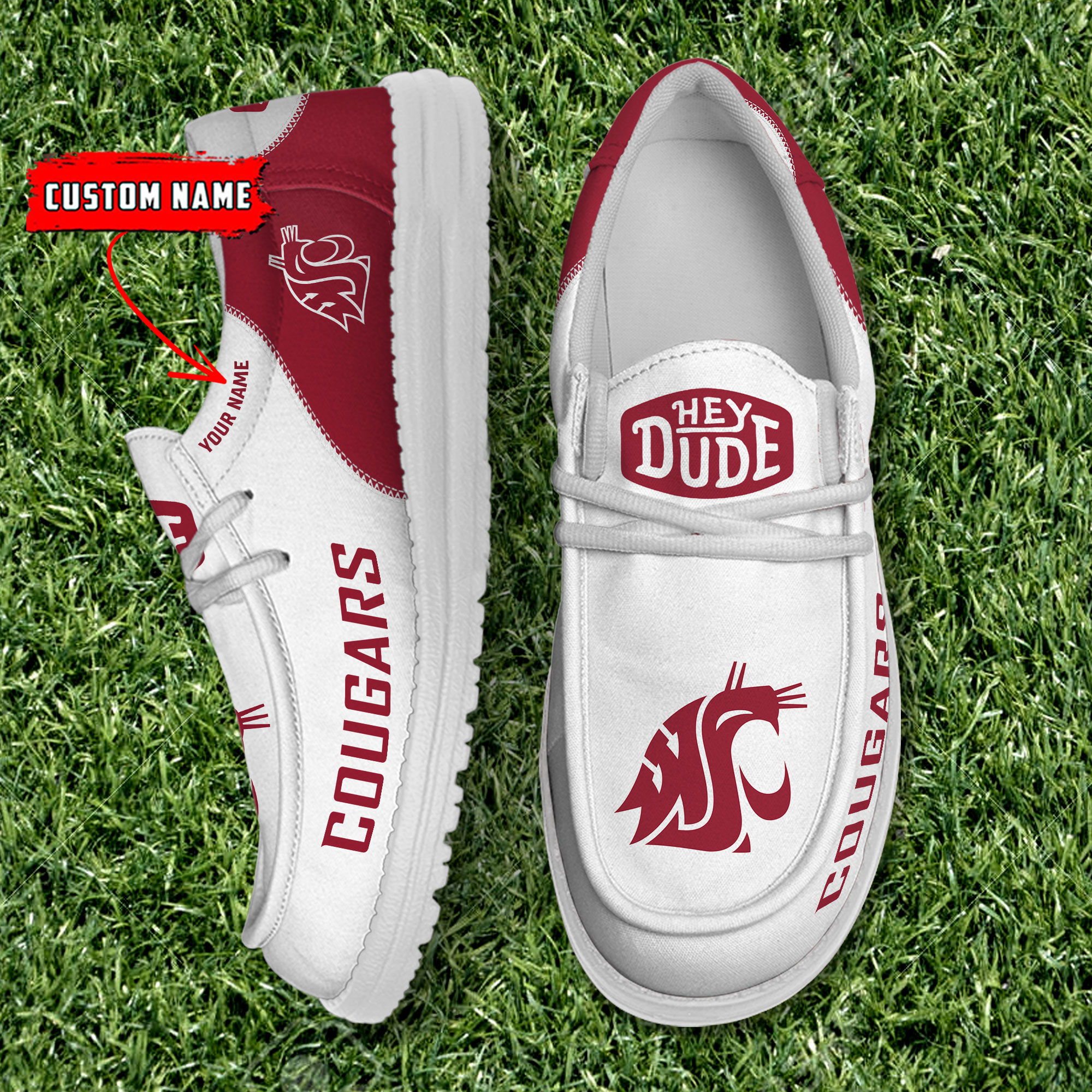 Washington State Cougars Personalized Hey Dude Shoes For Men And Women ST5453