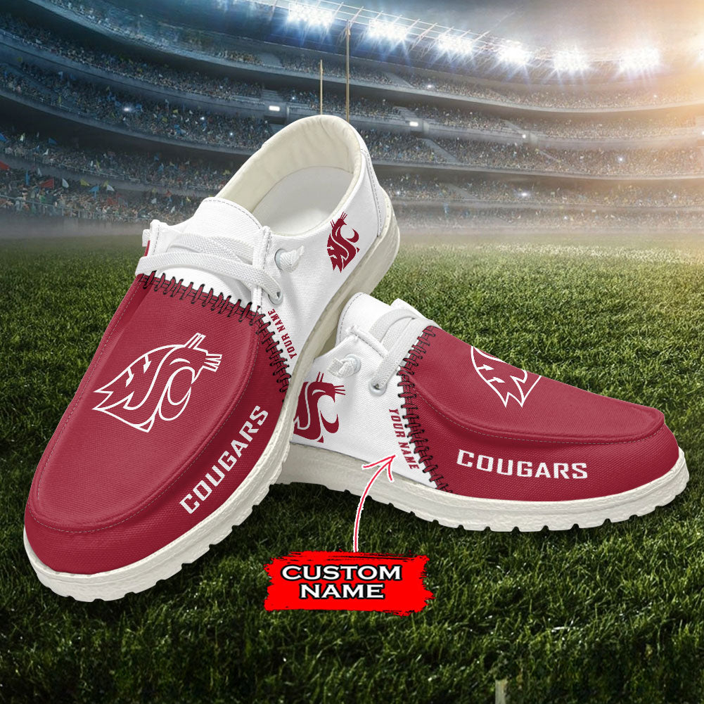 Washington State Cougars Personalized Hey Dude Shoes For Men And Women ST9736