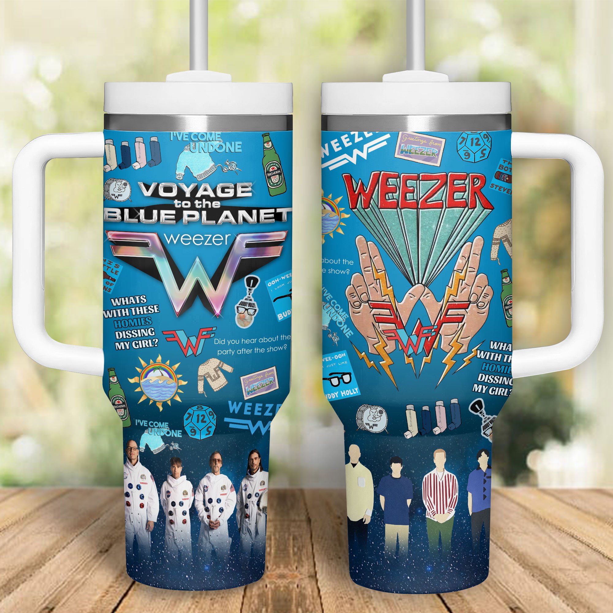 Weezer Music Stanley Tumbler With Handle Personalized Name St6256