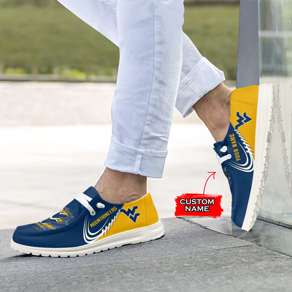 West Virginia Mountaineers NCAA Personalized Hey Dude Shoes For Men And Women ST12639