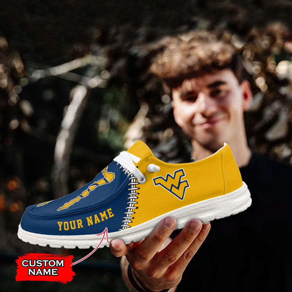 West Virginia Mountaineers NCAA Personalized Hey Dude Shoes For Men And Women ST14080