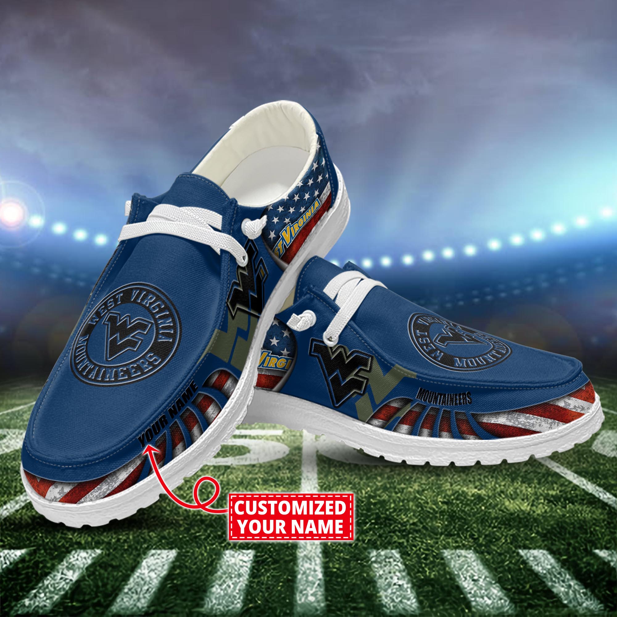 West Virginia Mountaineers Personalized Hey Dude Shoes For Men And Women ST13590