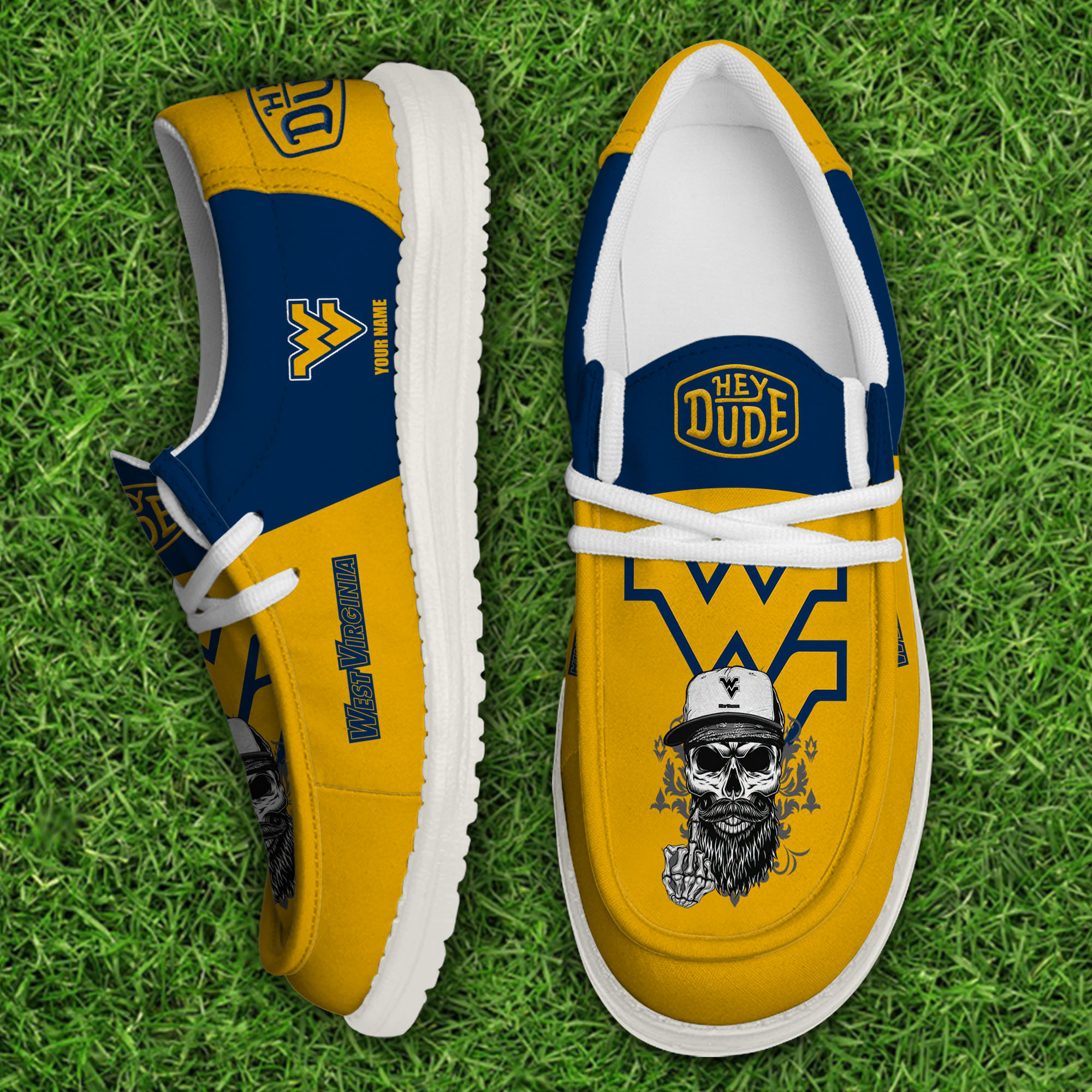 West Virginia Mountaineers Personalized Hey Dude Shoes For Men And Women ST15024