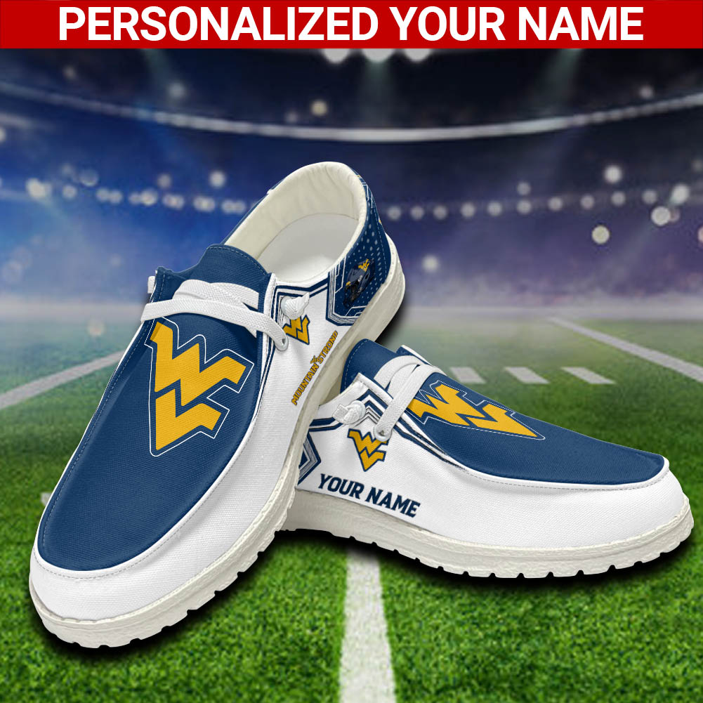 West Virginia Mountaineers Personalized Hey Dude Shoes For Men And Women ST15390