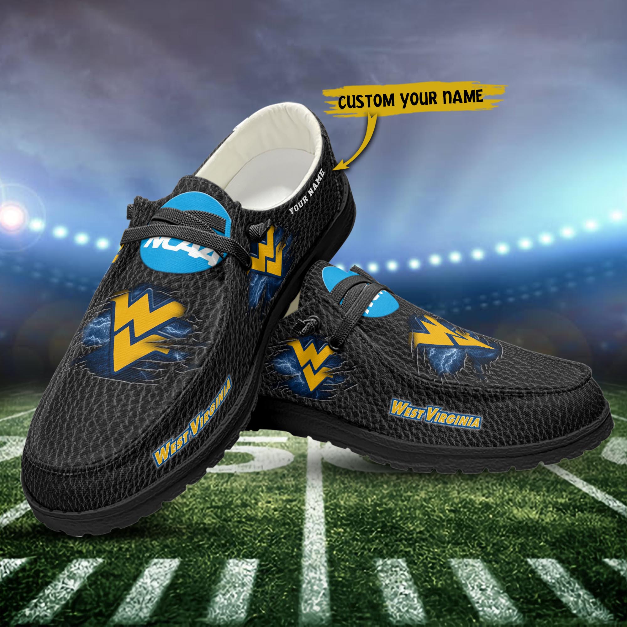 West Virginia Mountaineers Personalized Hey Dude Shoes For Men And Women ST15642