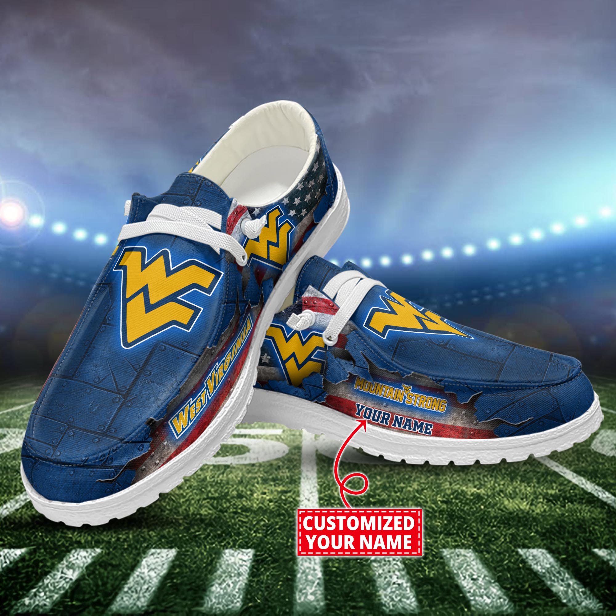 West Virginia Mountaineers Personalized Hey Dude Shoes For Men And Women ST15821