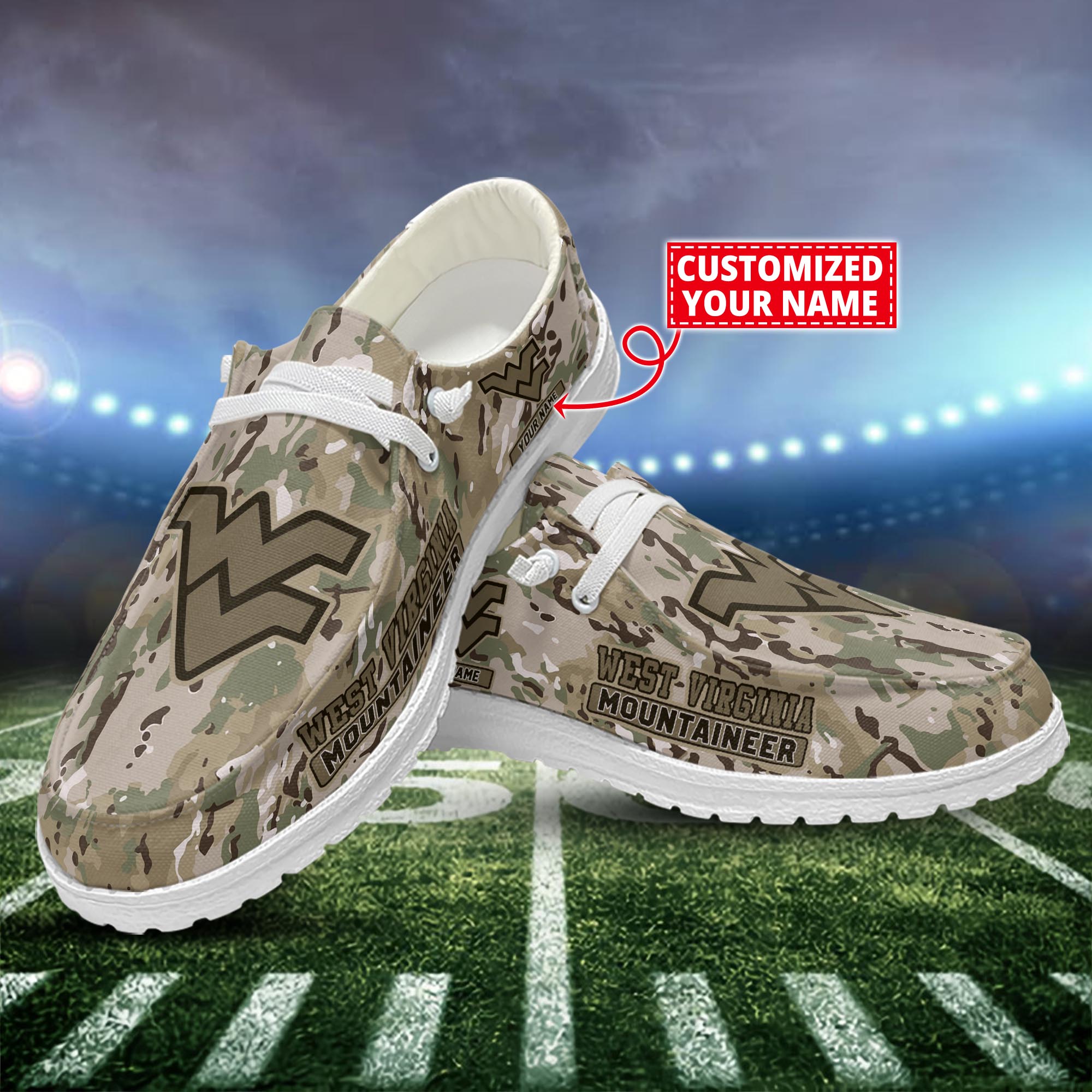 West Virginia Mountaineers Personalized Hey Dude Shoes For Men And Women ST15897