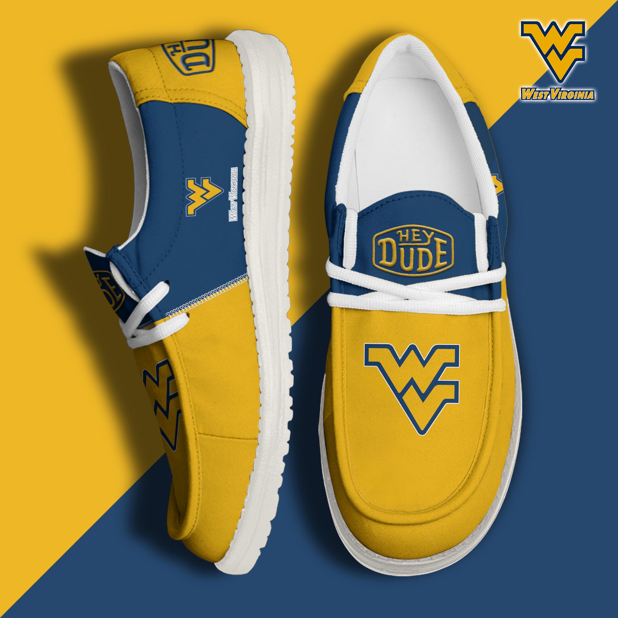 West Virginia Mountaineers Personalized Hey Dude Shoes For Men And Women ST4579