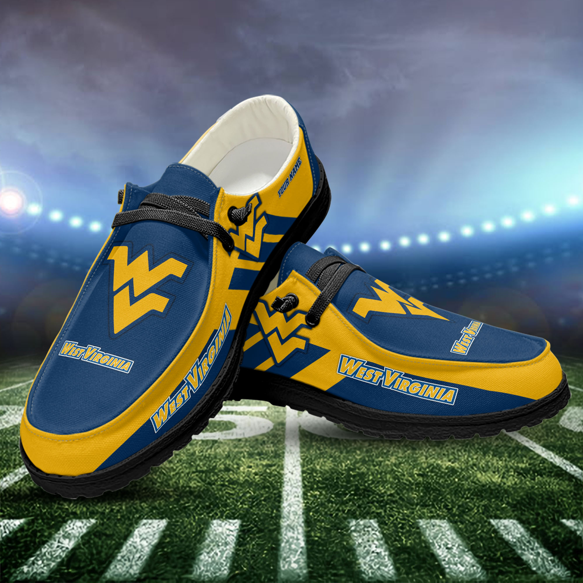 West Virginia Mountaineers Personalized Hey Dude Shoes For Men And Women ST5224