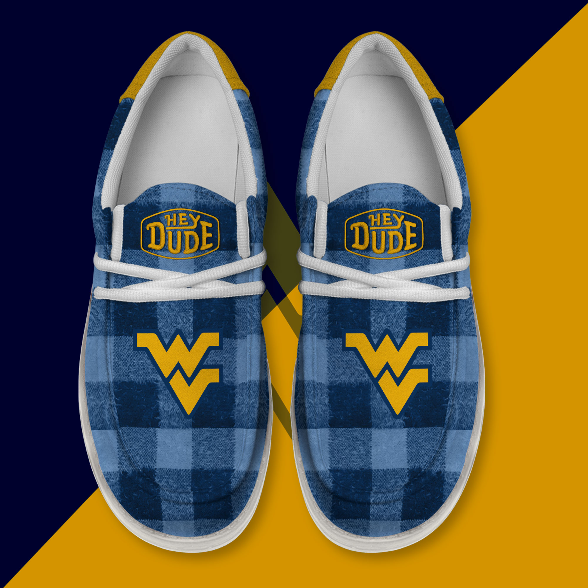 West Virginia Mountaineers Personalized Hey Dude Shoes For Men And Women ST9361