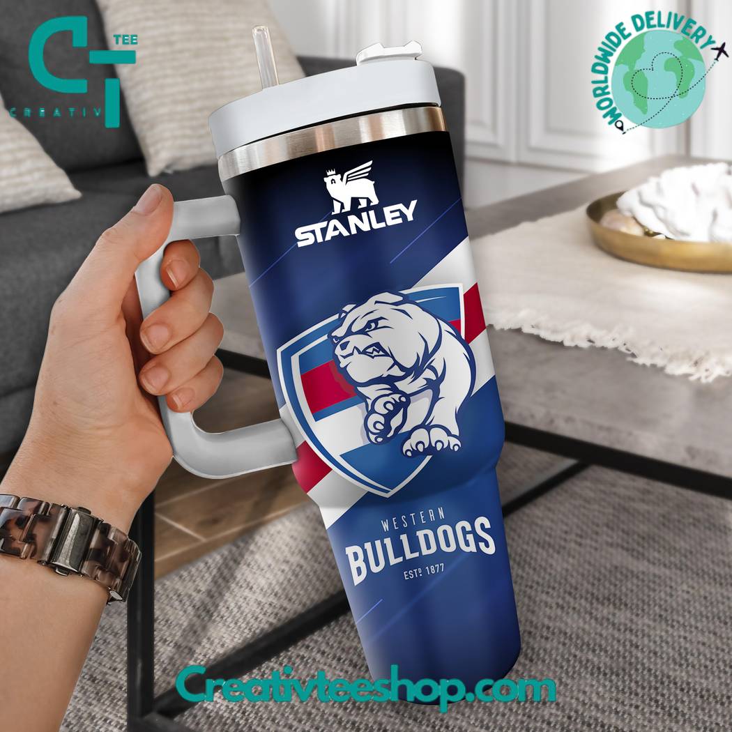 Western Bulldogs AFL Stanley Tumbler With Handle Personalized Name St2853