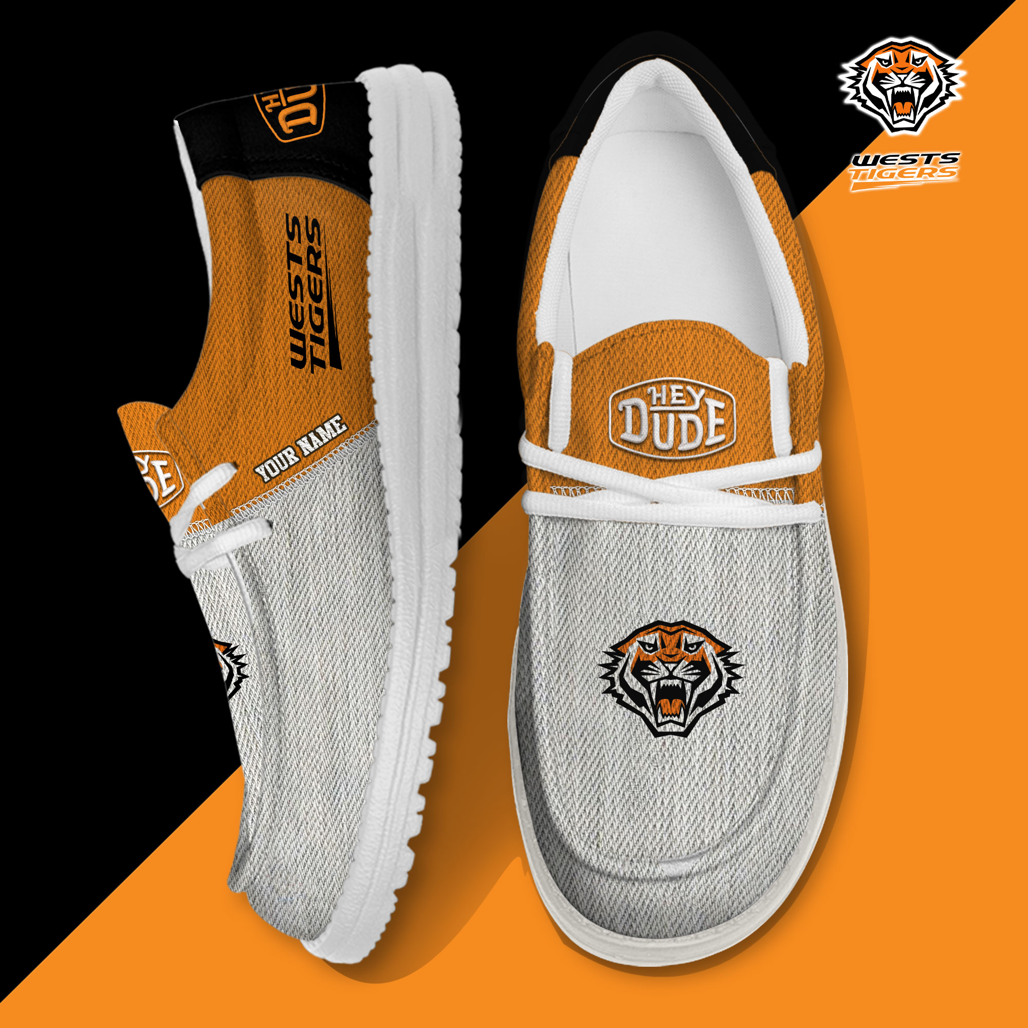 Wests Tigers Personalized Hey Dude Shoes For Men And Women ST9347