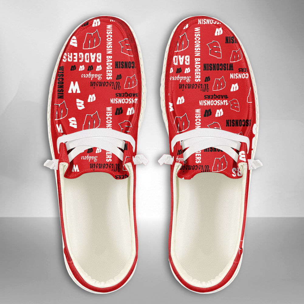 Wisconsin Badgers NCAA Personalized Hey Dude Shoes For Men And Women ST12844