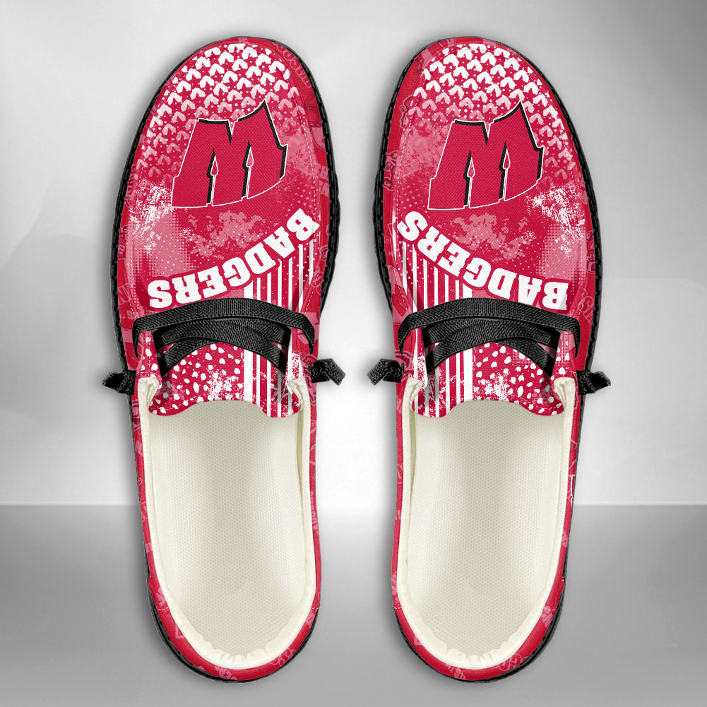 Wisconsin Badgers NCAA Personalized Hey Dude Shoes For Men And Women ST16429