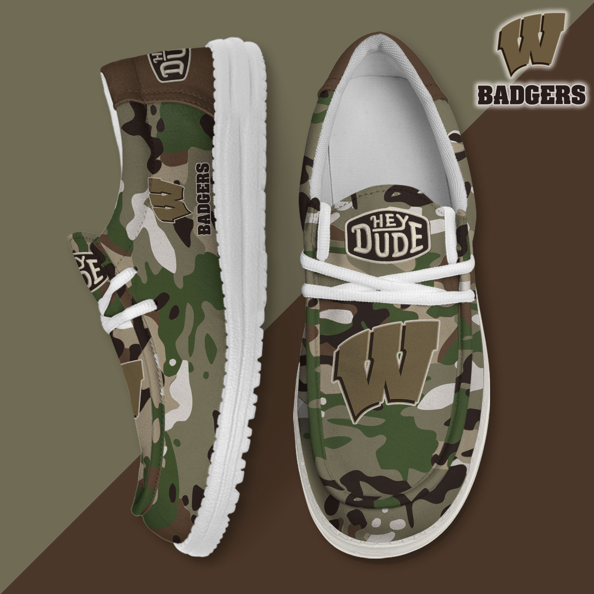 Wisconsin Badgers Personalized Hey Dude Shoes For Men And Women ST11161
