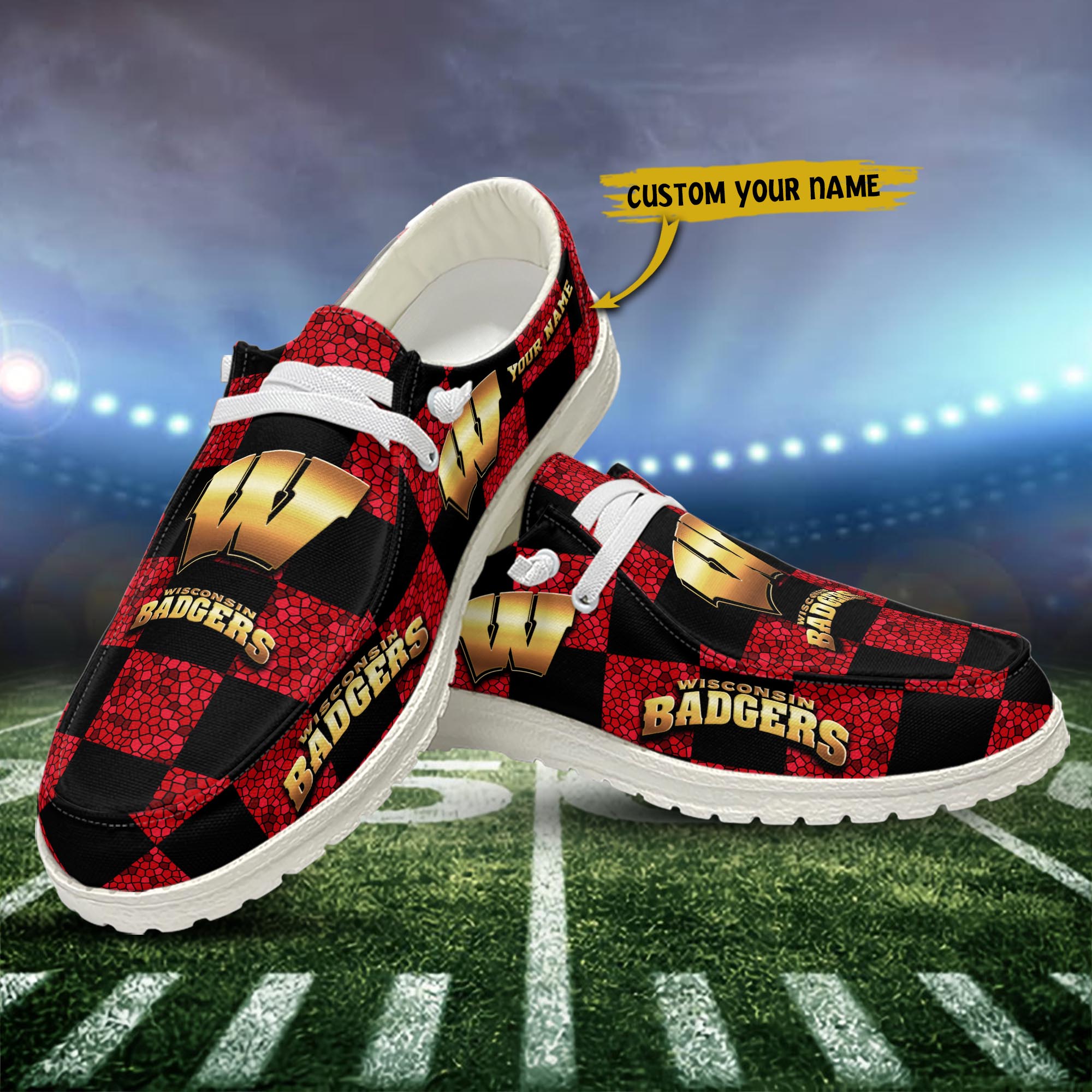 Wisconsin Badgers Personalized Hey Dude Shoes For Men And Women ST11982