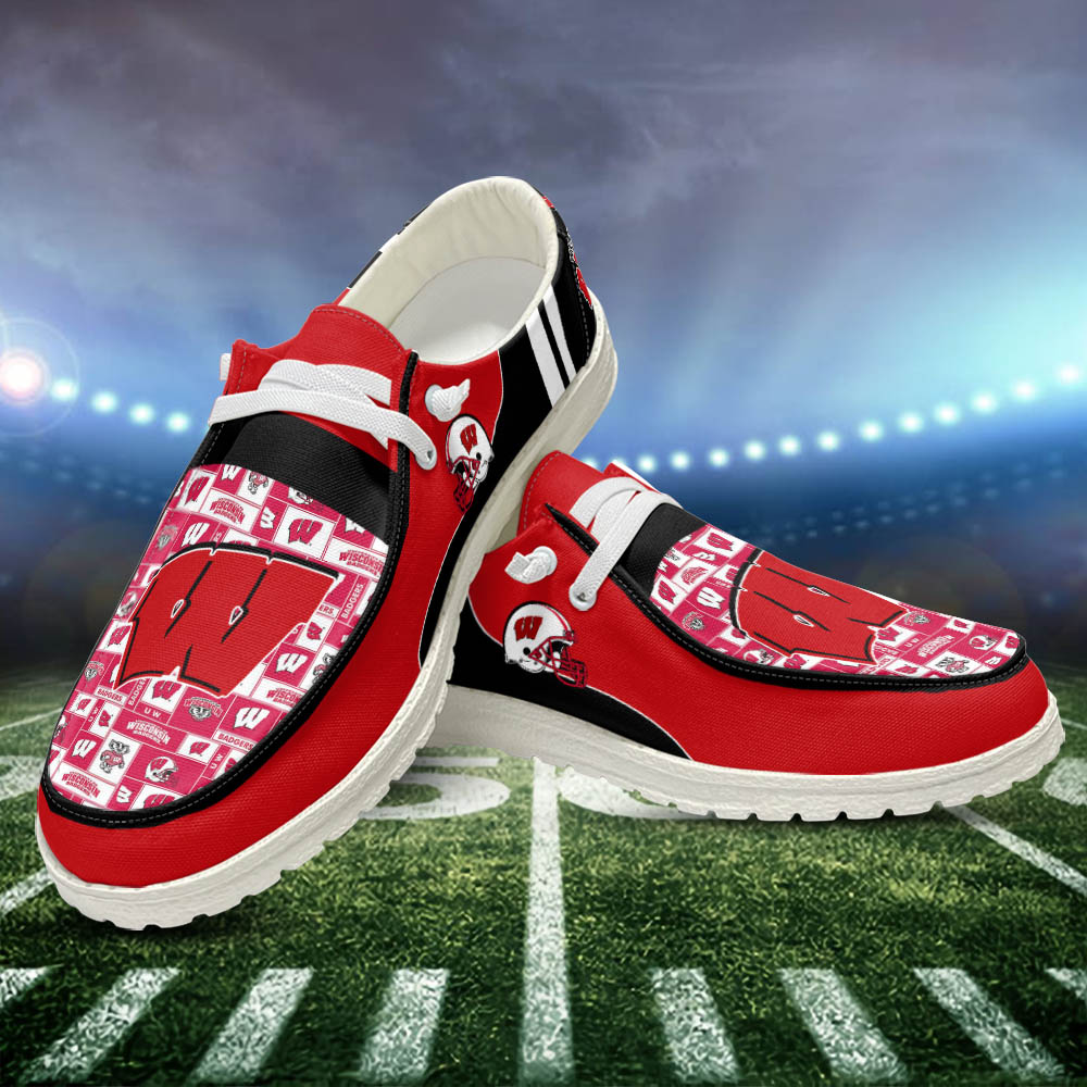 Wisconsin Badgers Personalized Hey Dude Shoes For Men And Women ST15528
