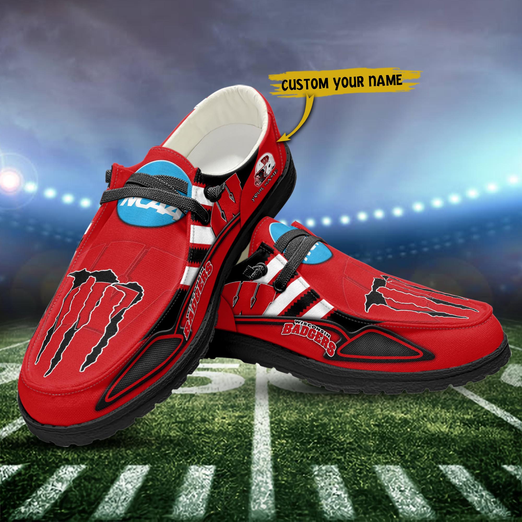 Wisconsin Badgers Personalized Hey Dude Shoes For Men And Women ST15601