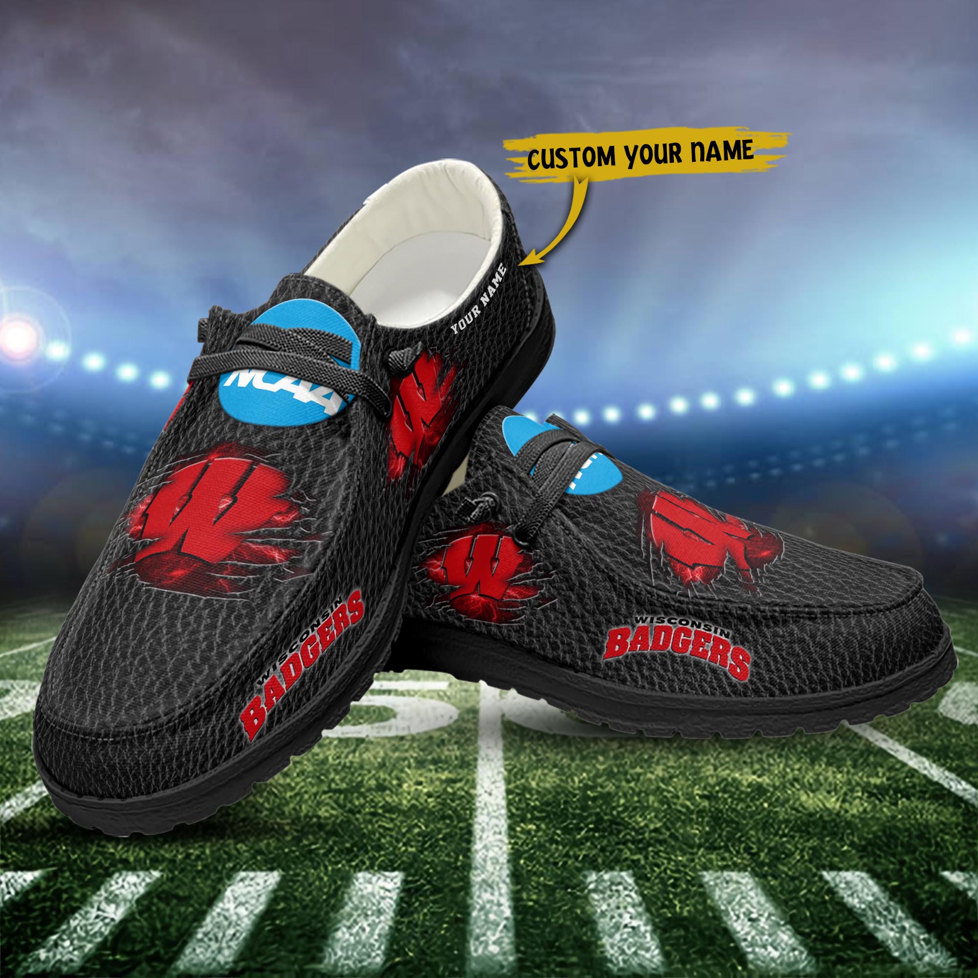 Wisconsin Badgers Personalized Hey Dude Shoes For Men And Women ST15653