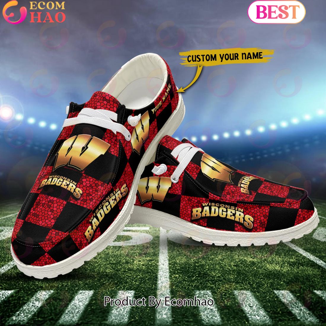 Wisconsin Badgers Personalized Hey Dude Shoes For Men And Women ST4221